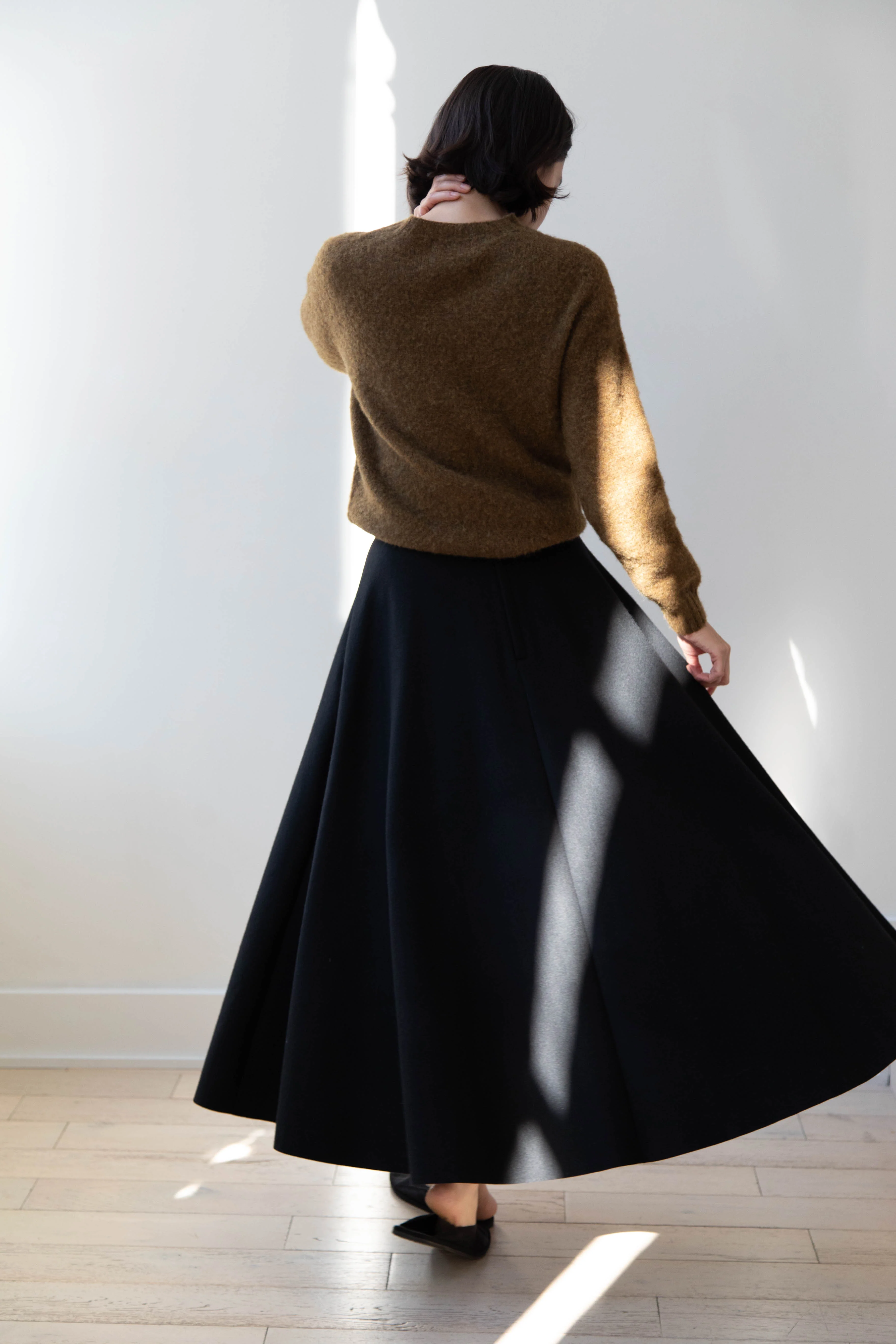 Aton | Flared Skirt in Black - Image 11