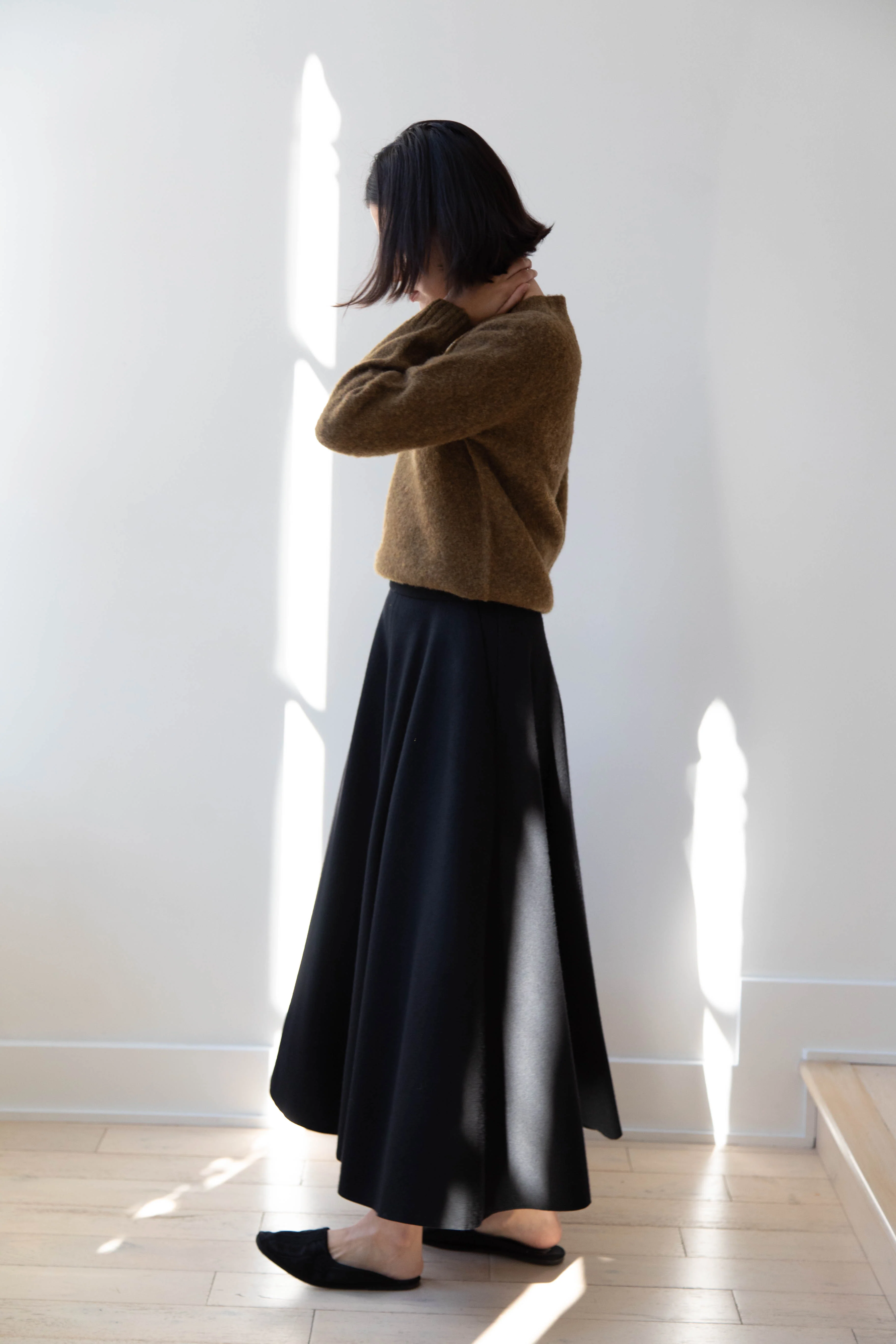 Aton | Flared Skirt in Black - Image 12