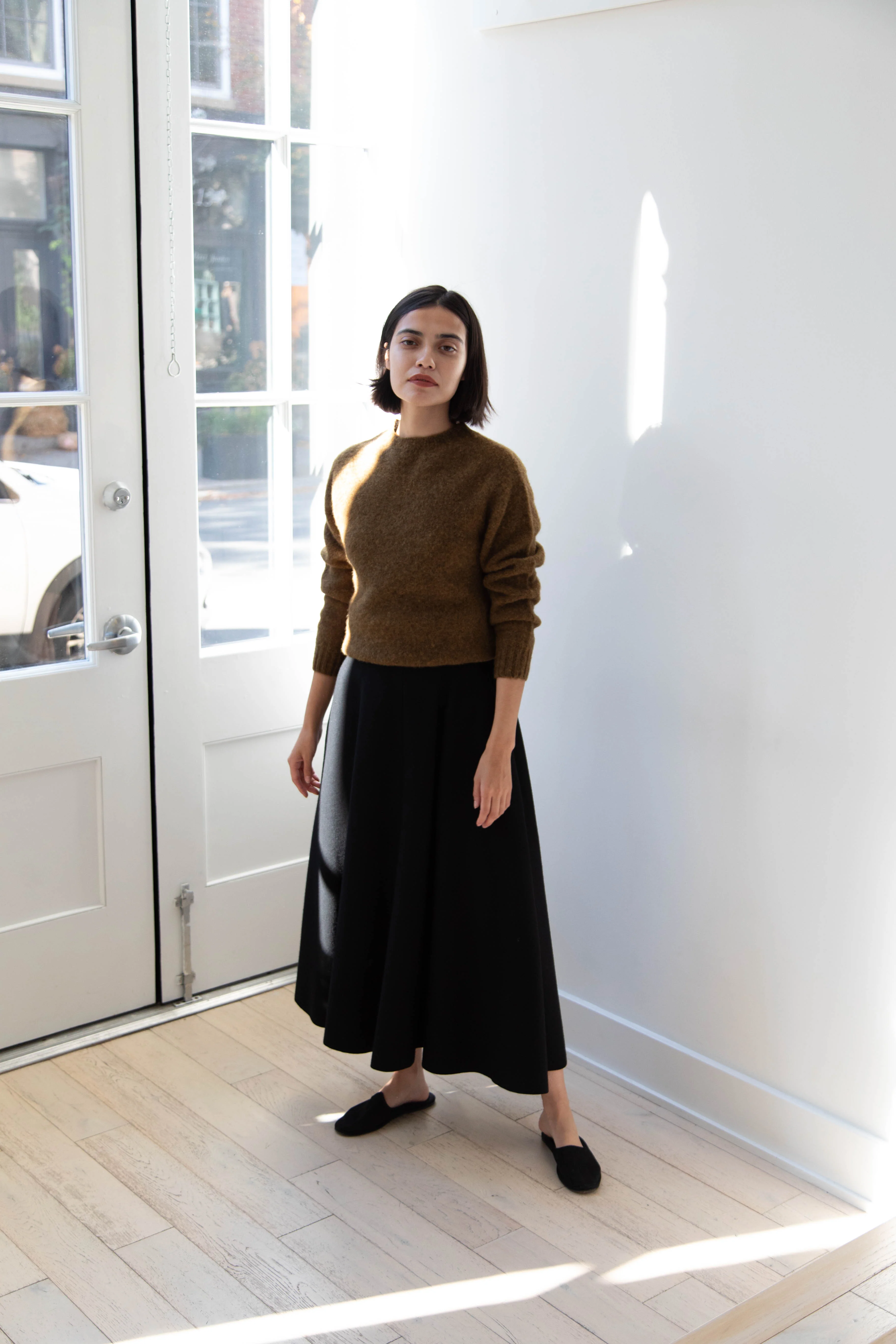 Aton | Flared Skirt in Black - Image 25
