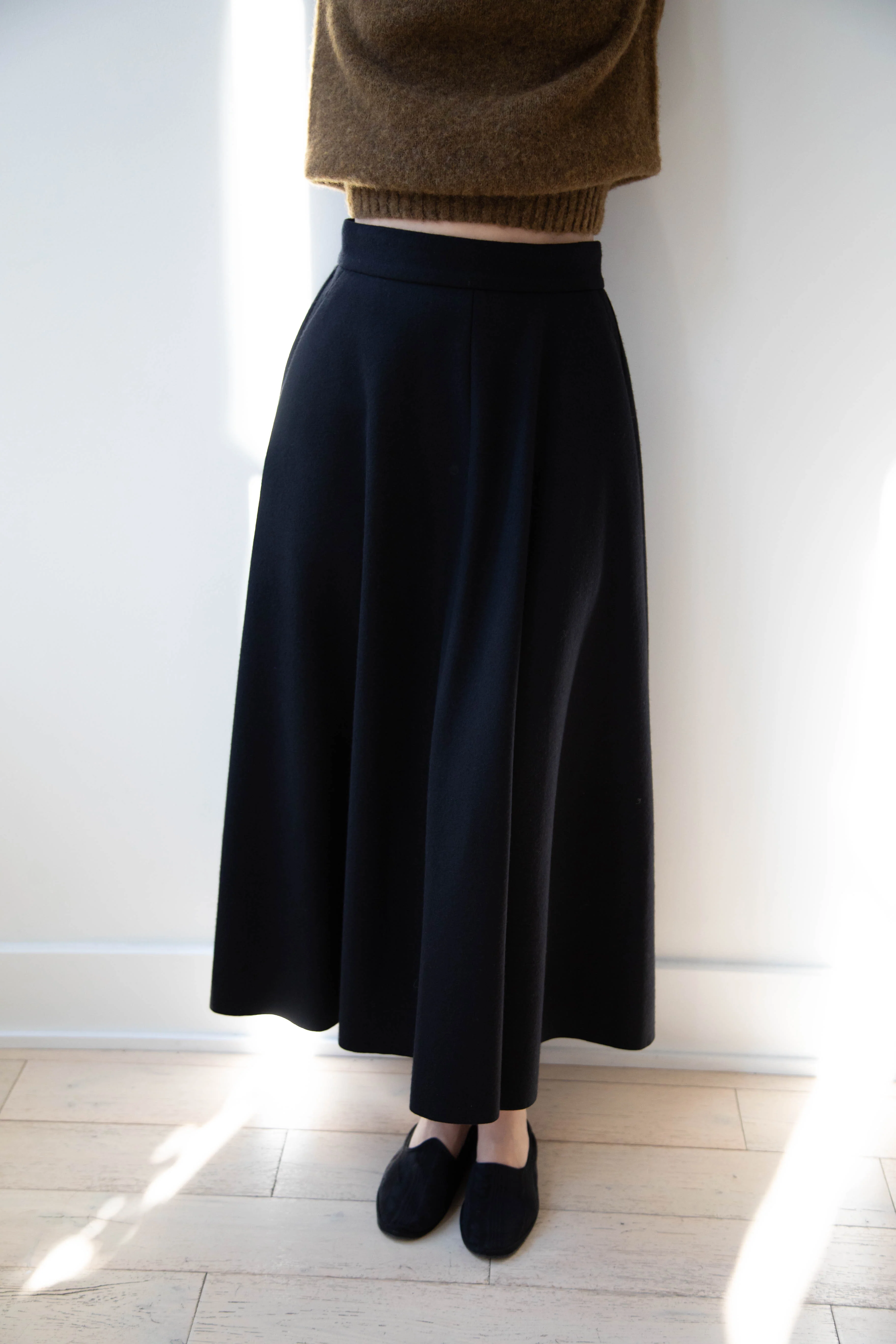 Aton | Flared Skirt in Black - Image 3