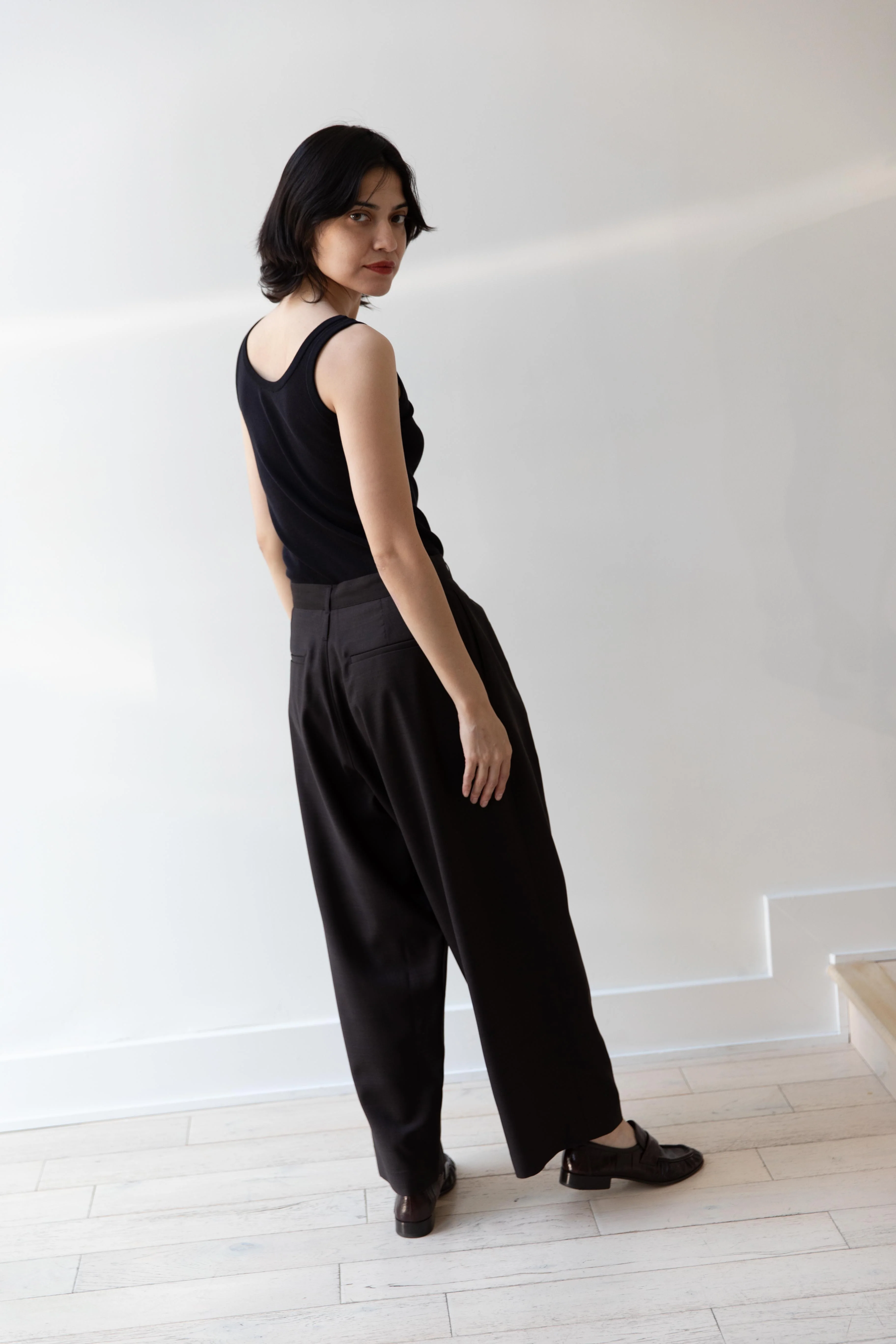 Aton | Fresca Circular Rib Tank Top in Black - Image 19