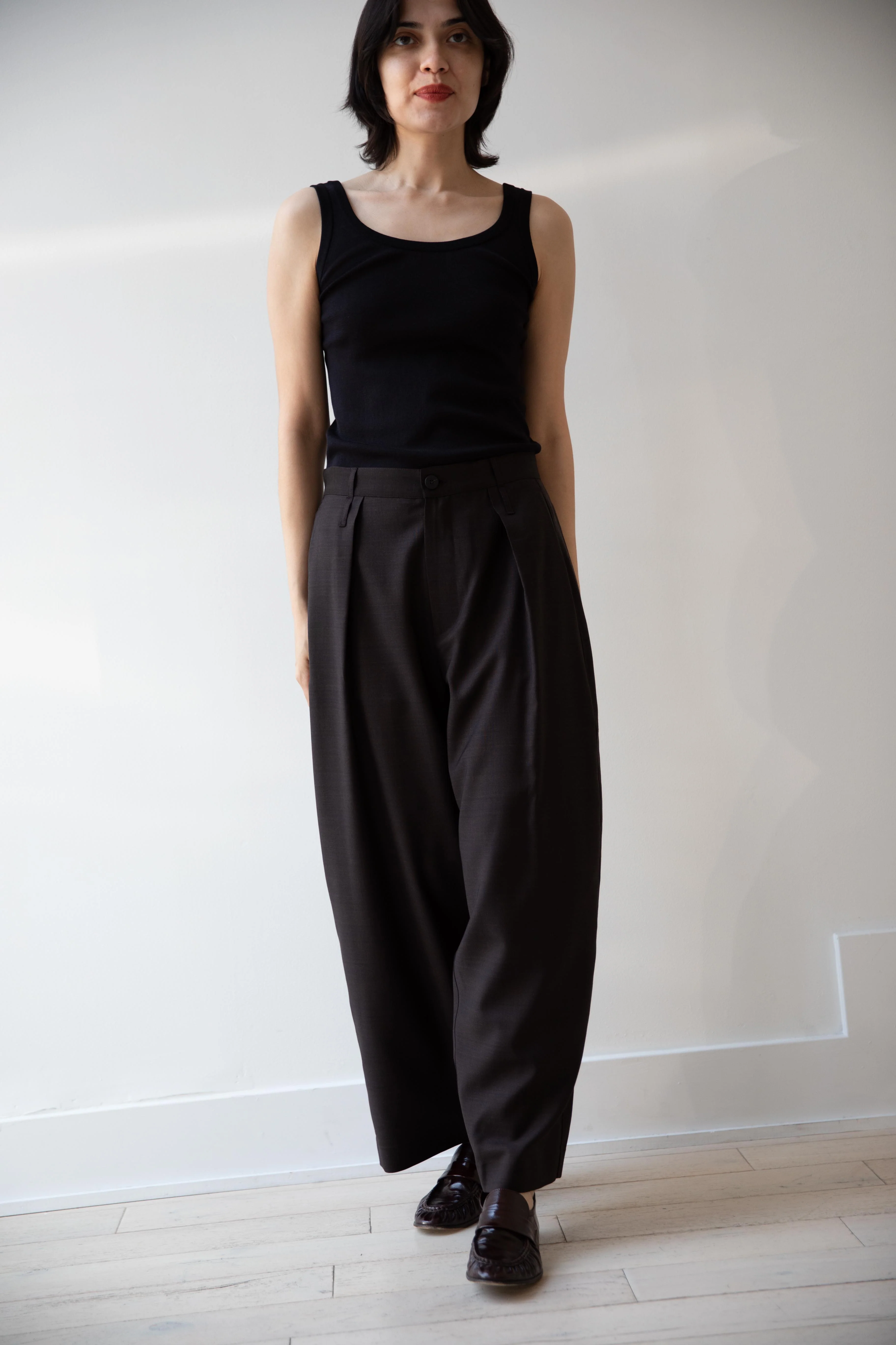 Aton | Fresca Circular Rib Tank Top in Black - Image 23