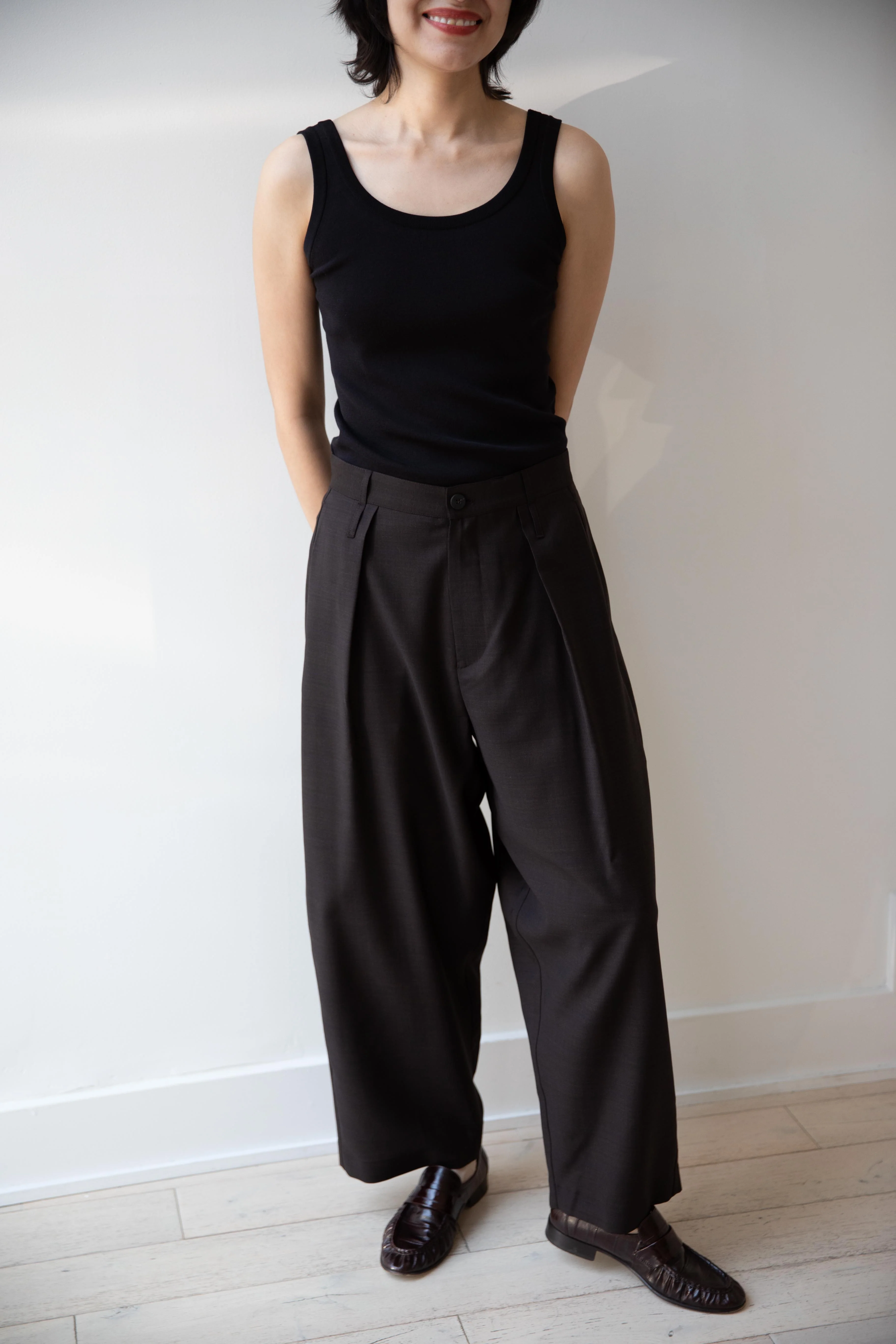 Aton | Fresca Circular Rib Tank Top in Black - Image 26