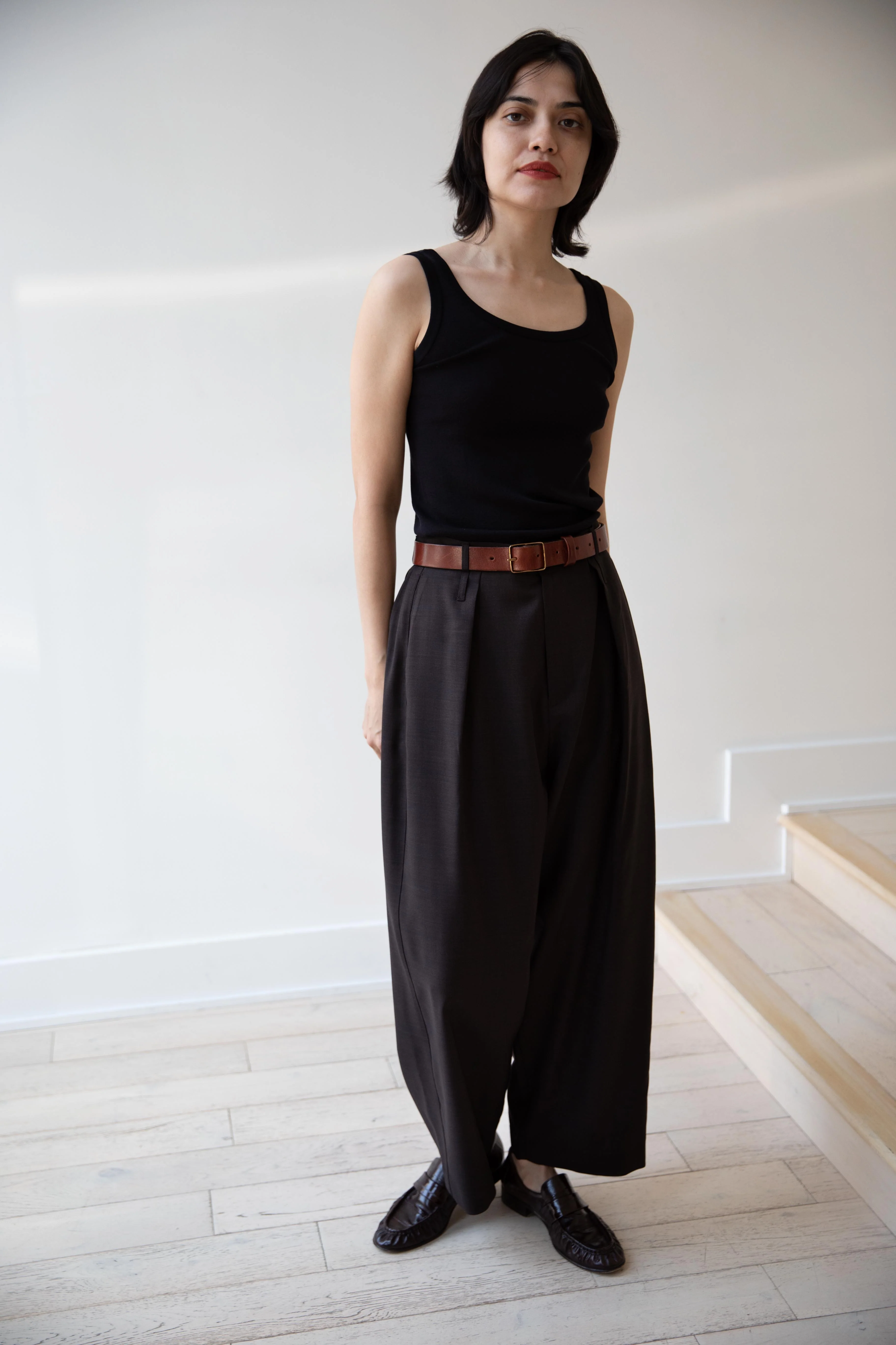 Aton | Fresca Circular Rib Tank Top in Black - Image 31