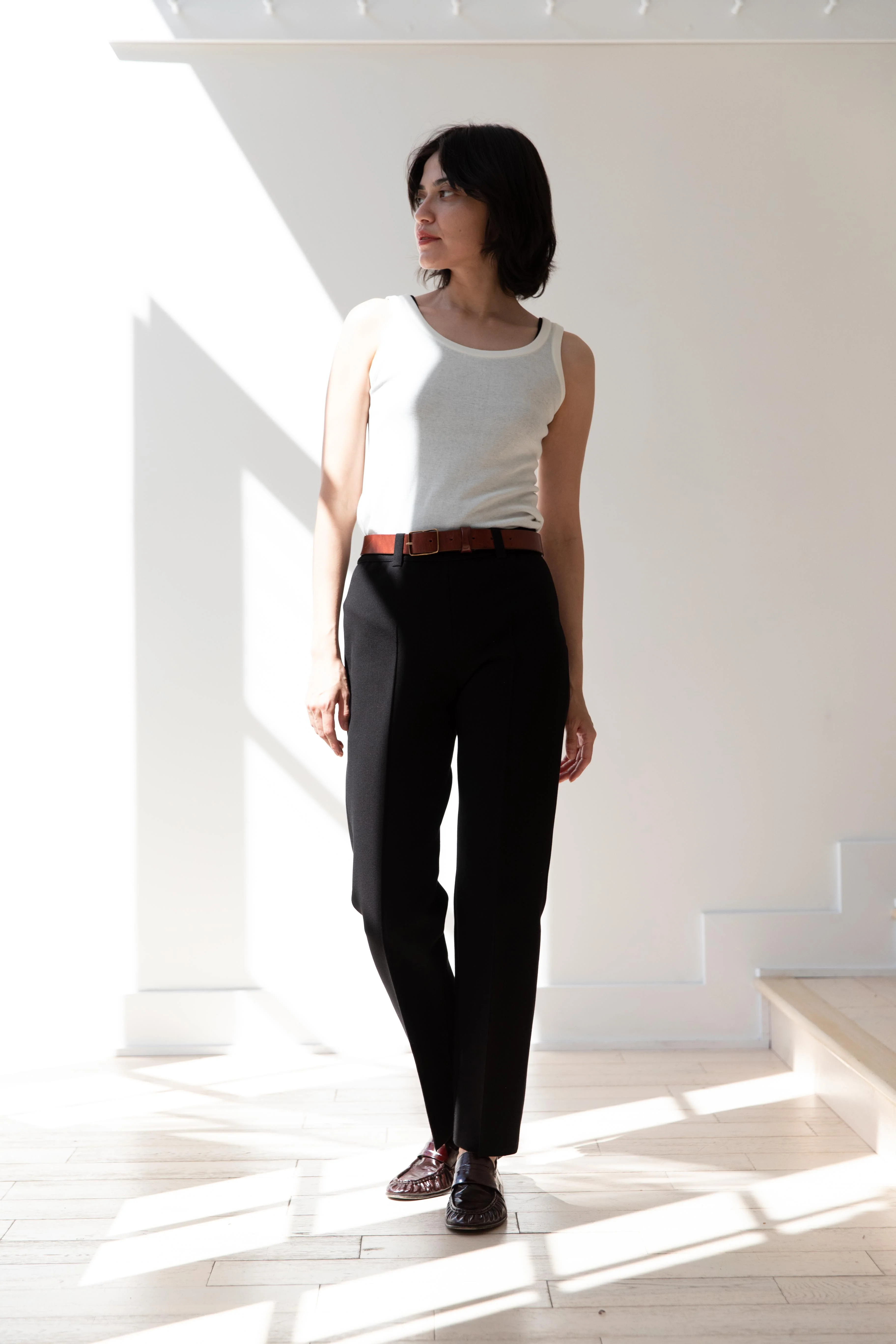 Aton | Fresca Circular Rib Tank Top in White - Image 19