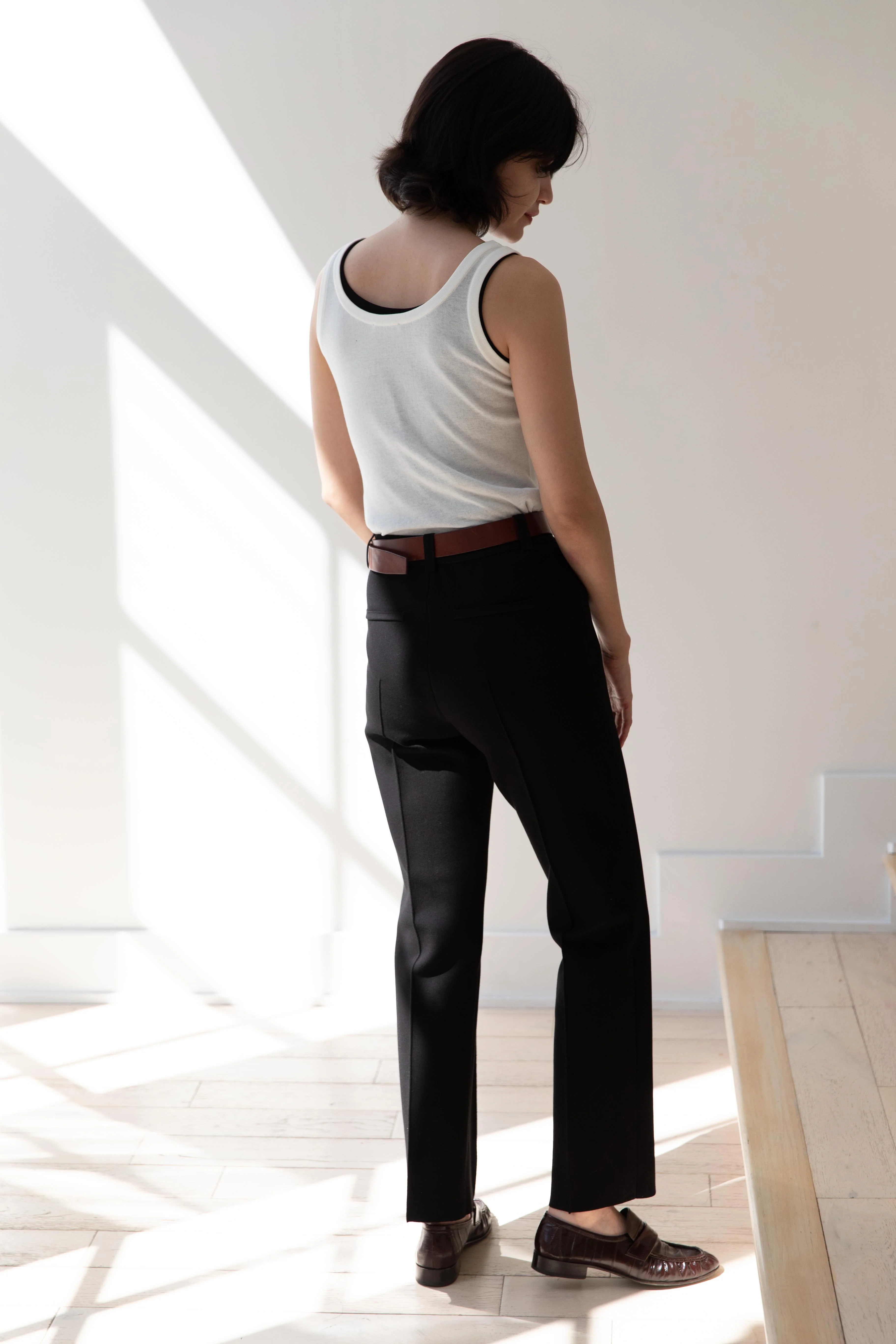 Aton | Fresca Circular Rib Tank Top in White - Image 22