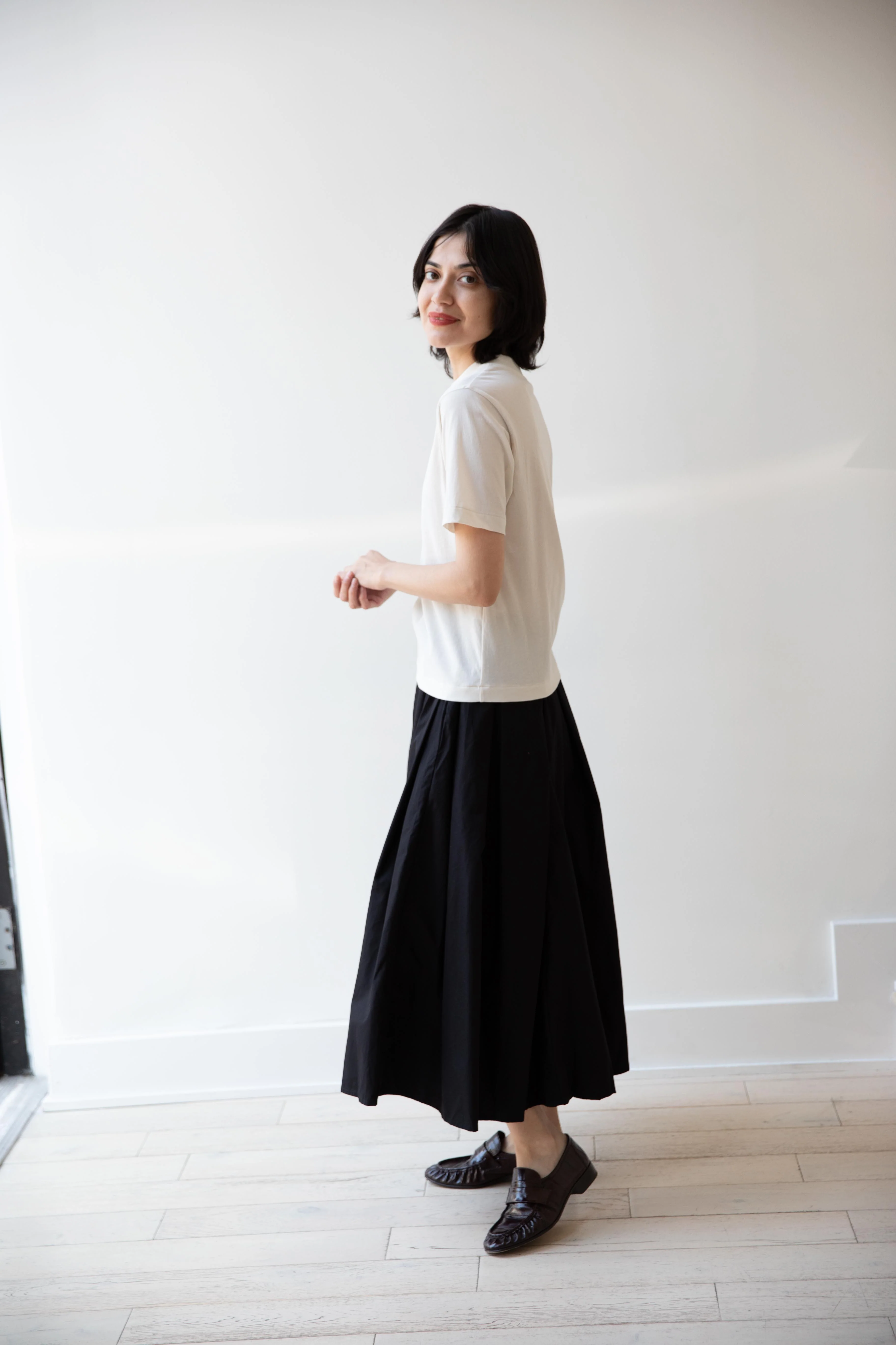 Aton | Fresca Nubuck T-Shirt in Warm White - Image 8
