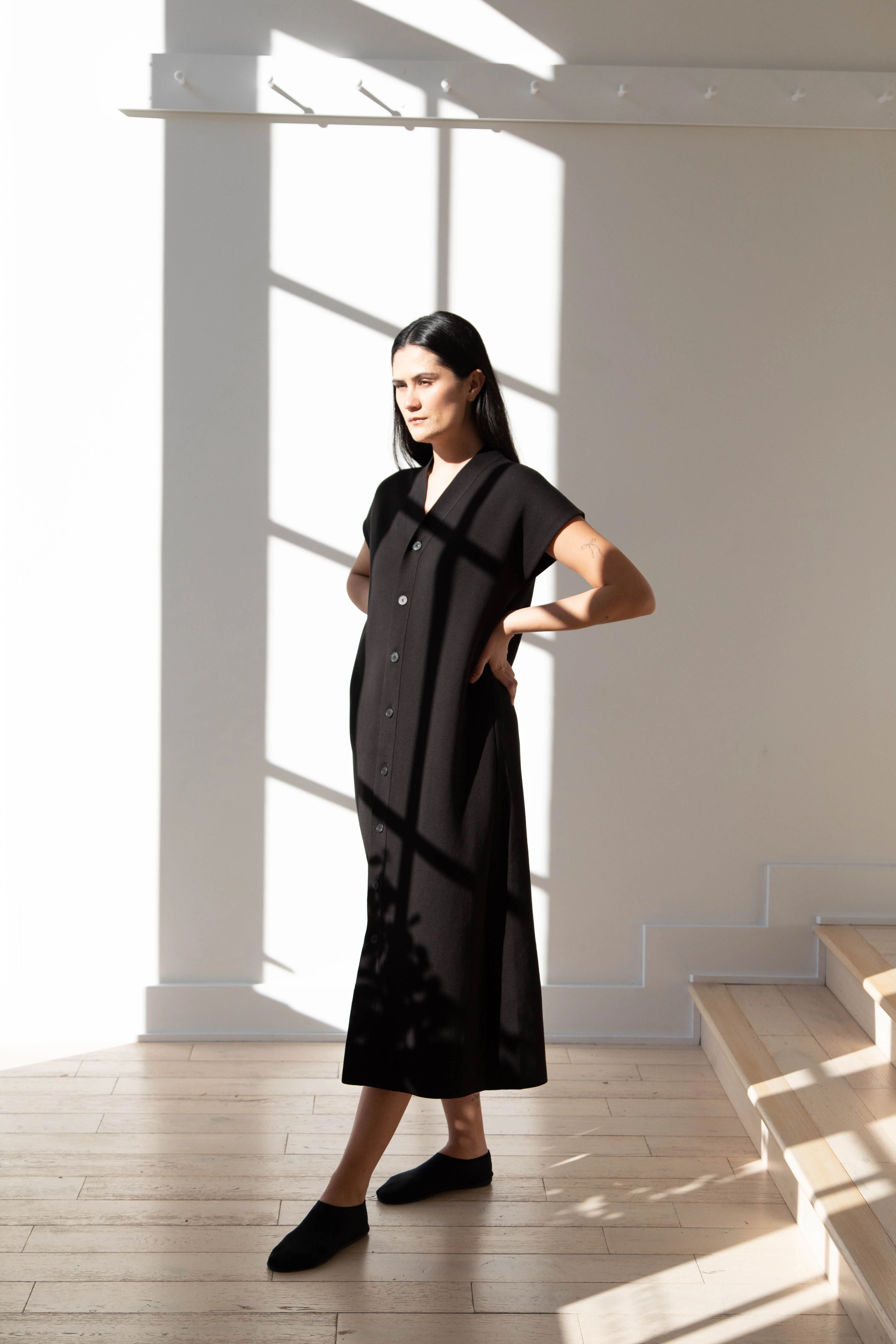 Aton | Knit Vest Dress in Black - Image 15