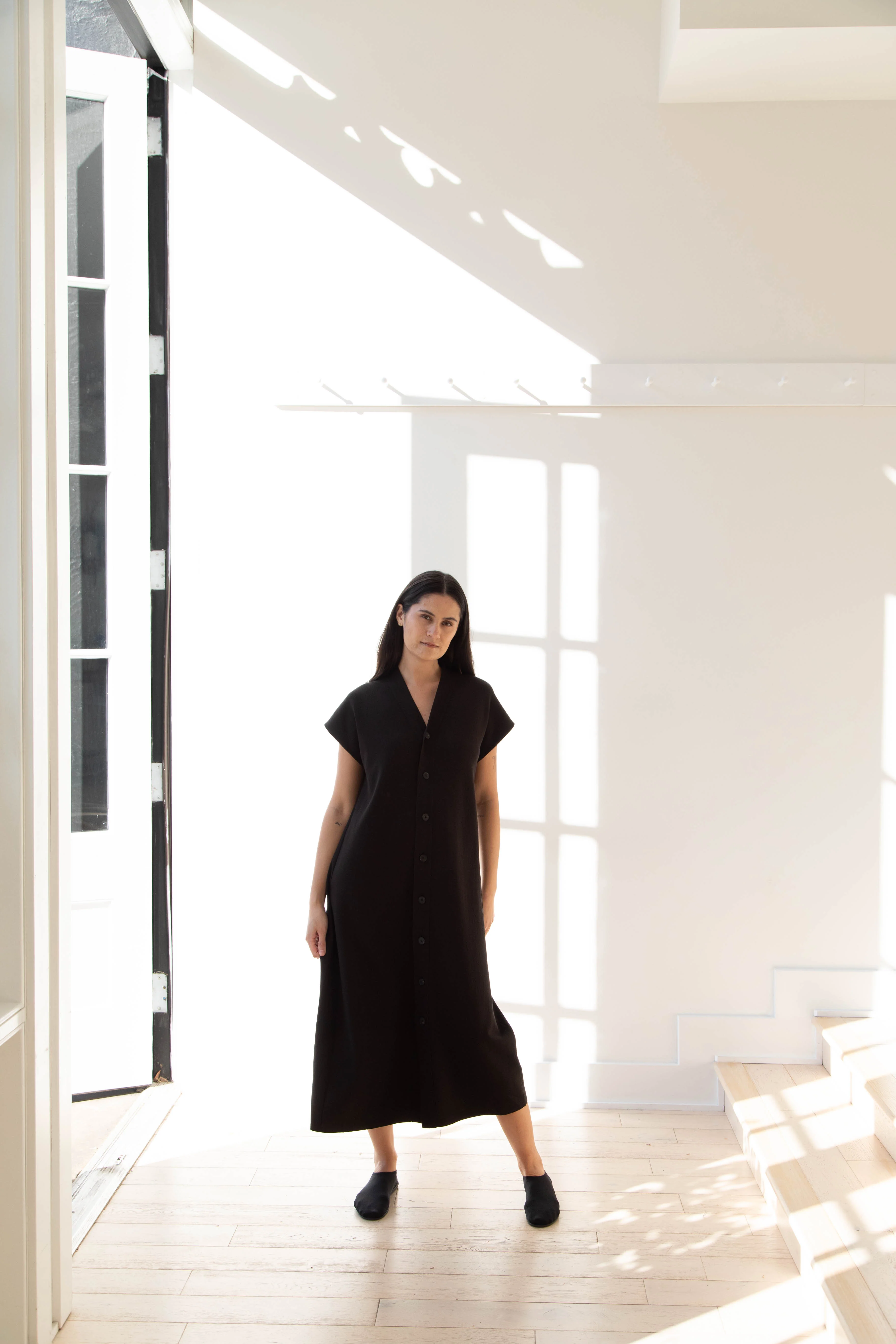 Aton | Knit Vest Dress in Black - Image 28