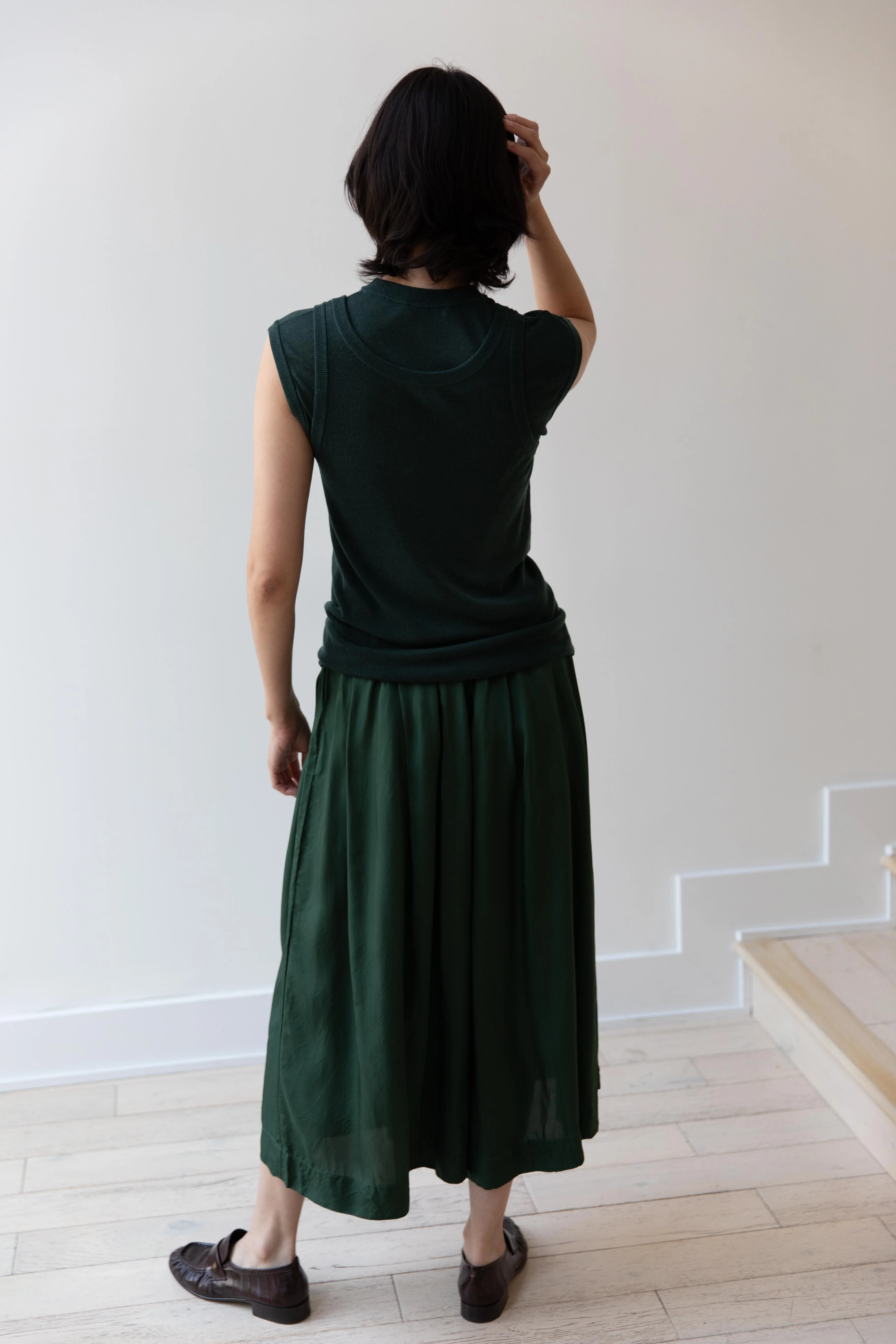 Aton | Layered Tank Top in Green - Image 11