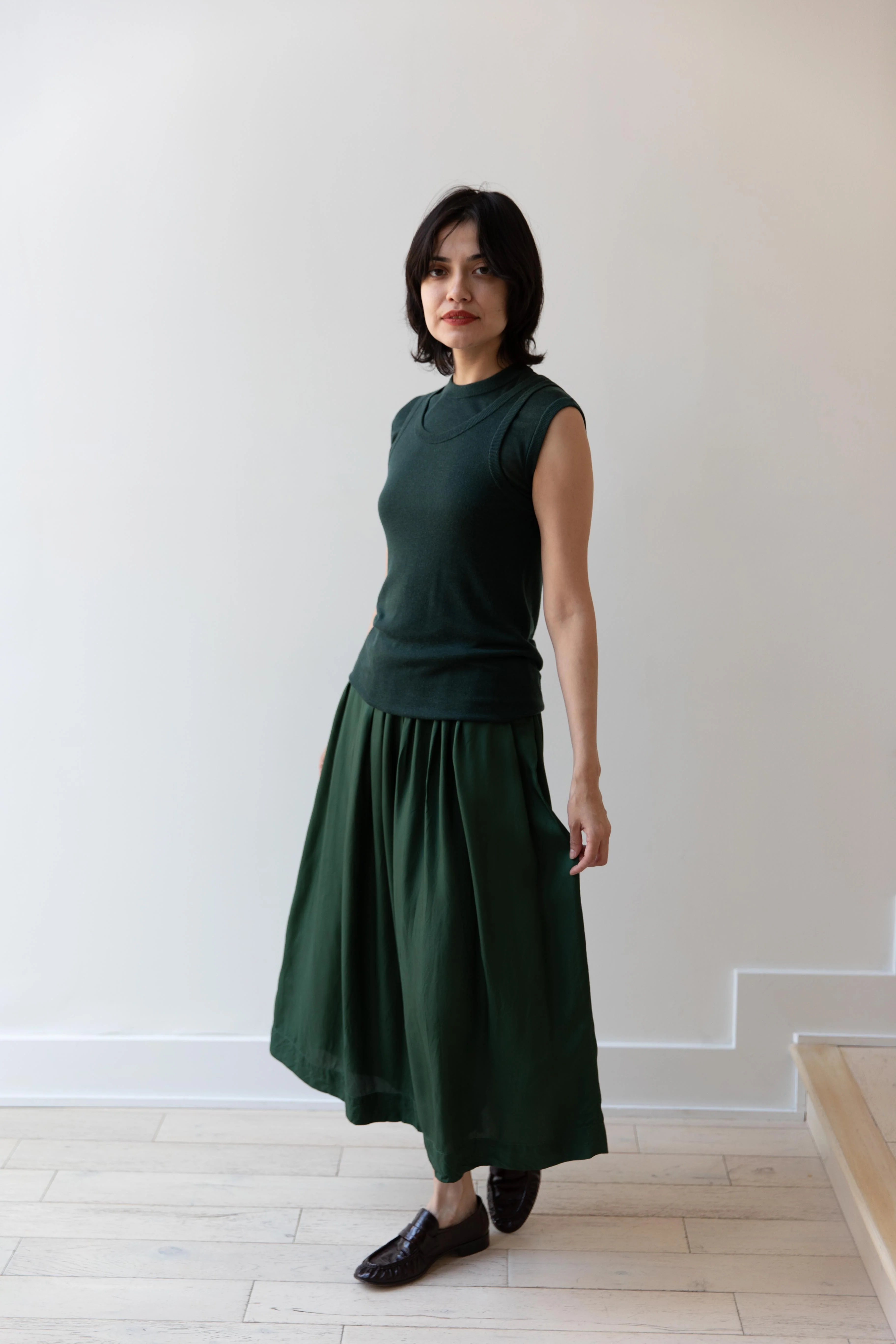 Aton | Layered Tank Top in Green - Image 17