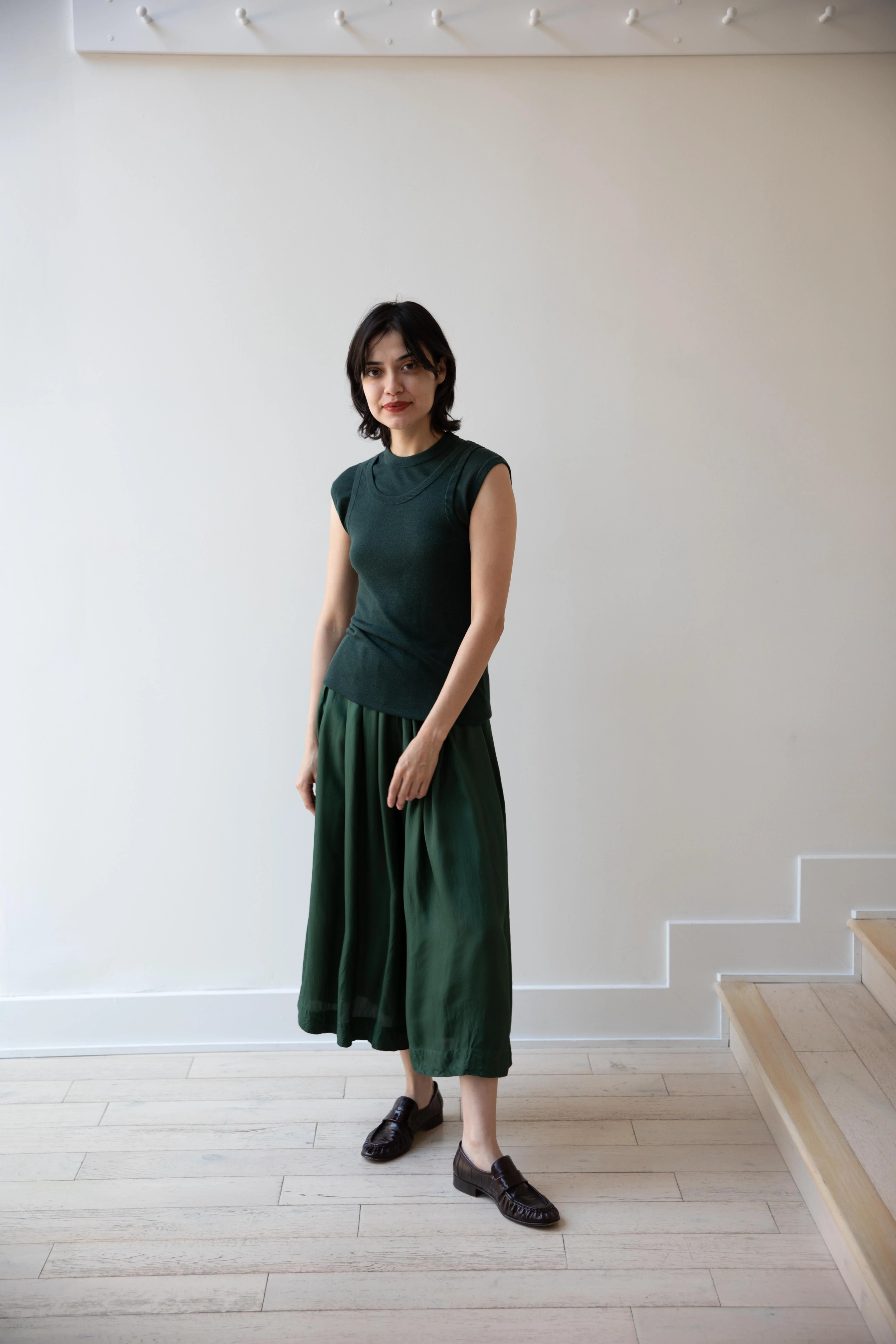 Aton | Layered Tank Top in Green - Image 21