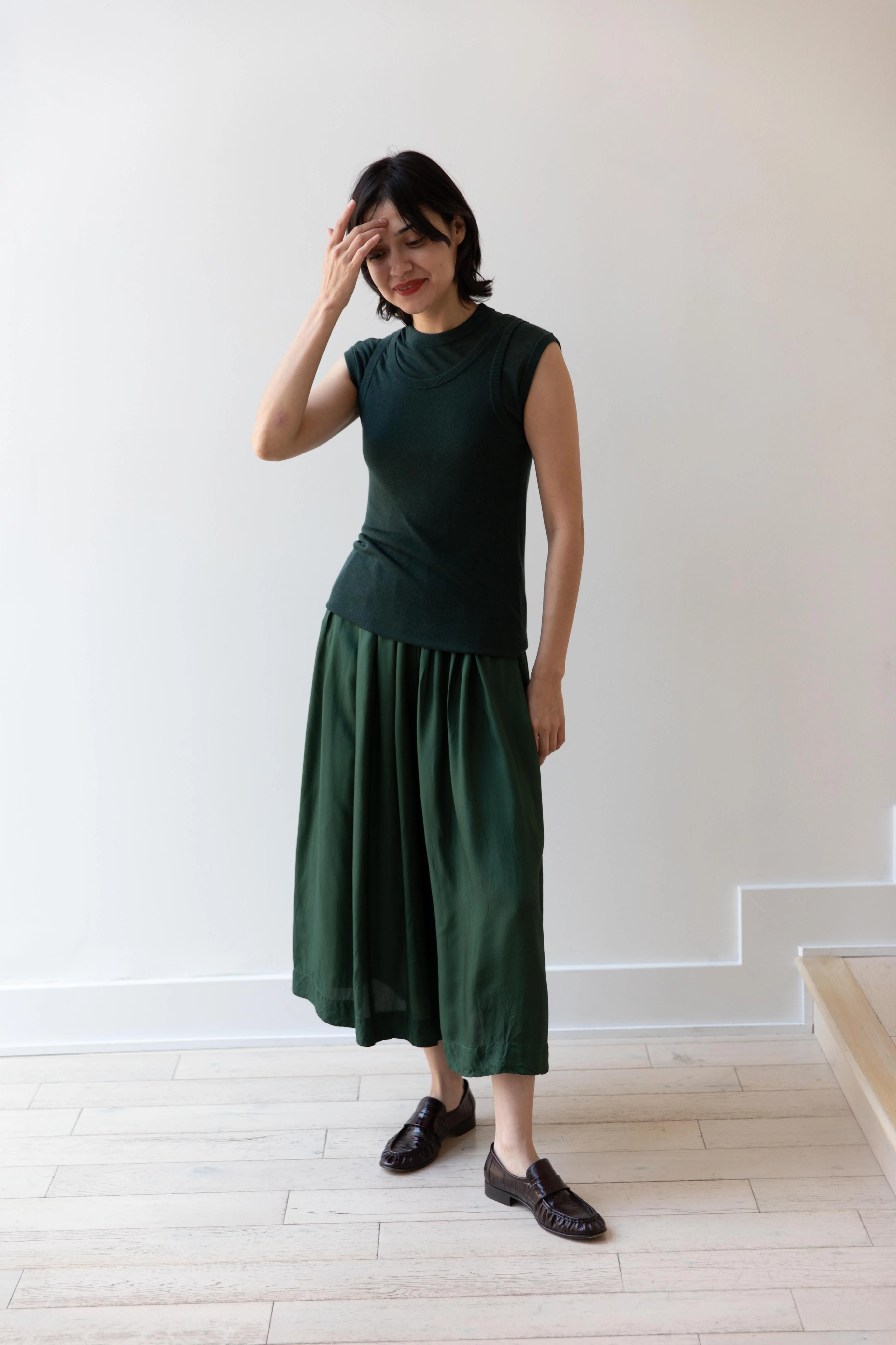 Aton | Layered Tank Top in Green - Image 22