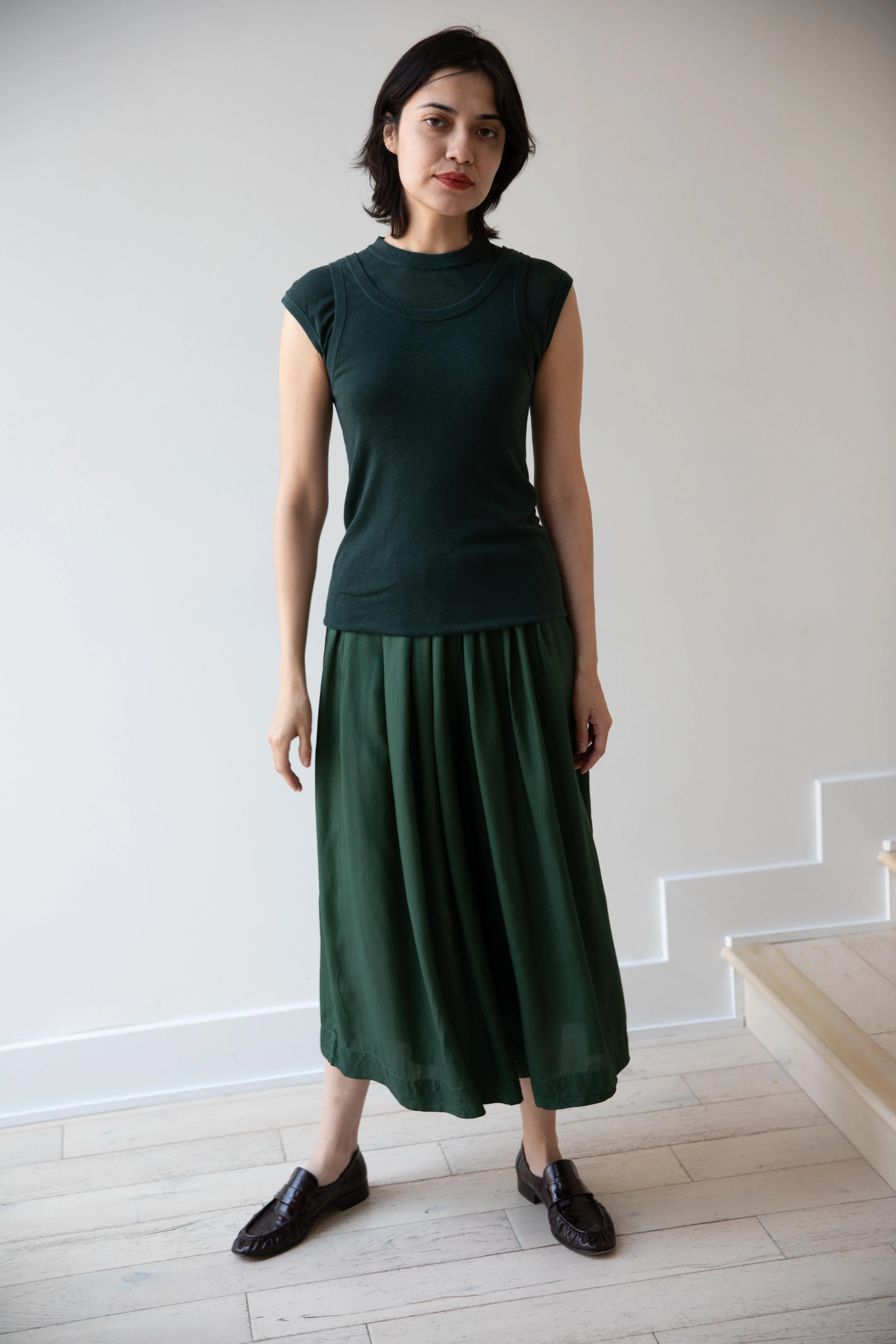 Aton | Layered Tank Top in Green - Image 26