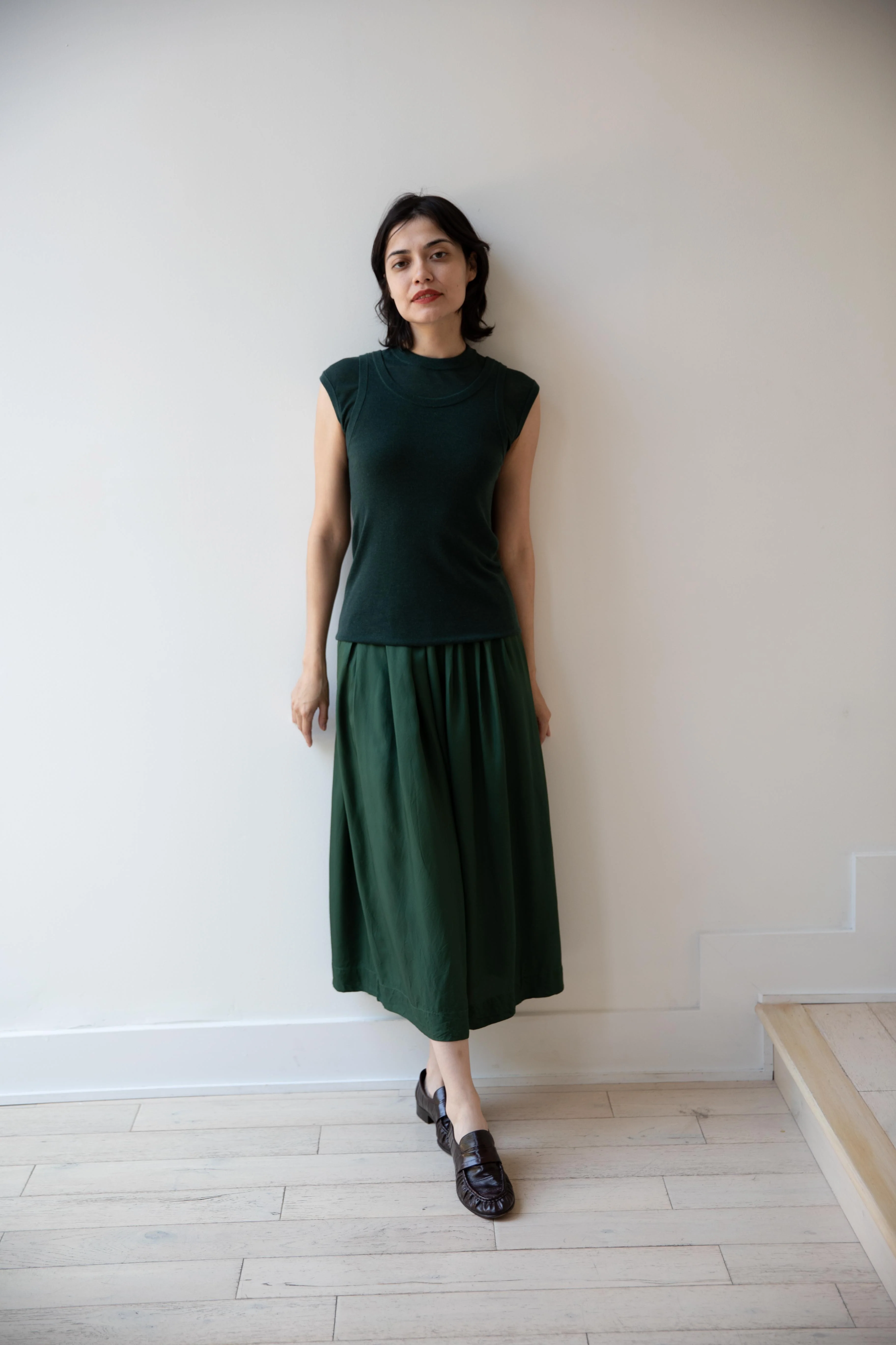 Aton | Layered Tank Top in Green - Image 31