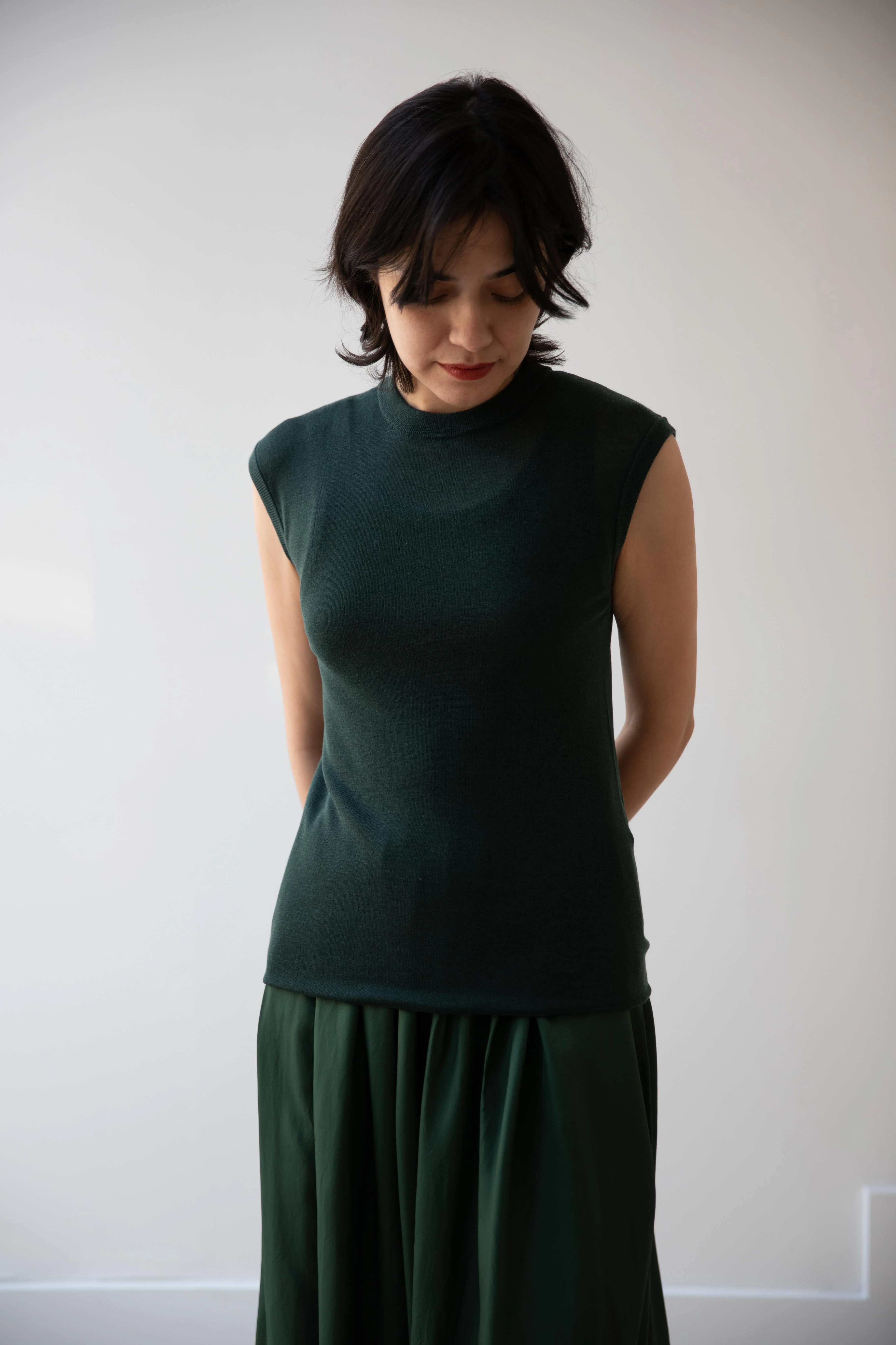 Aton | Layered Tank Top in Green - Image 46