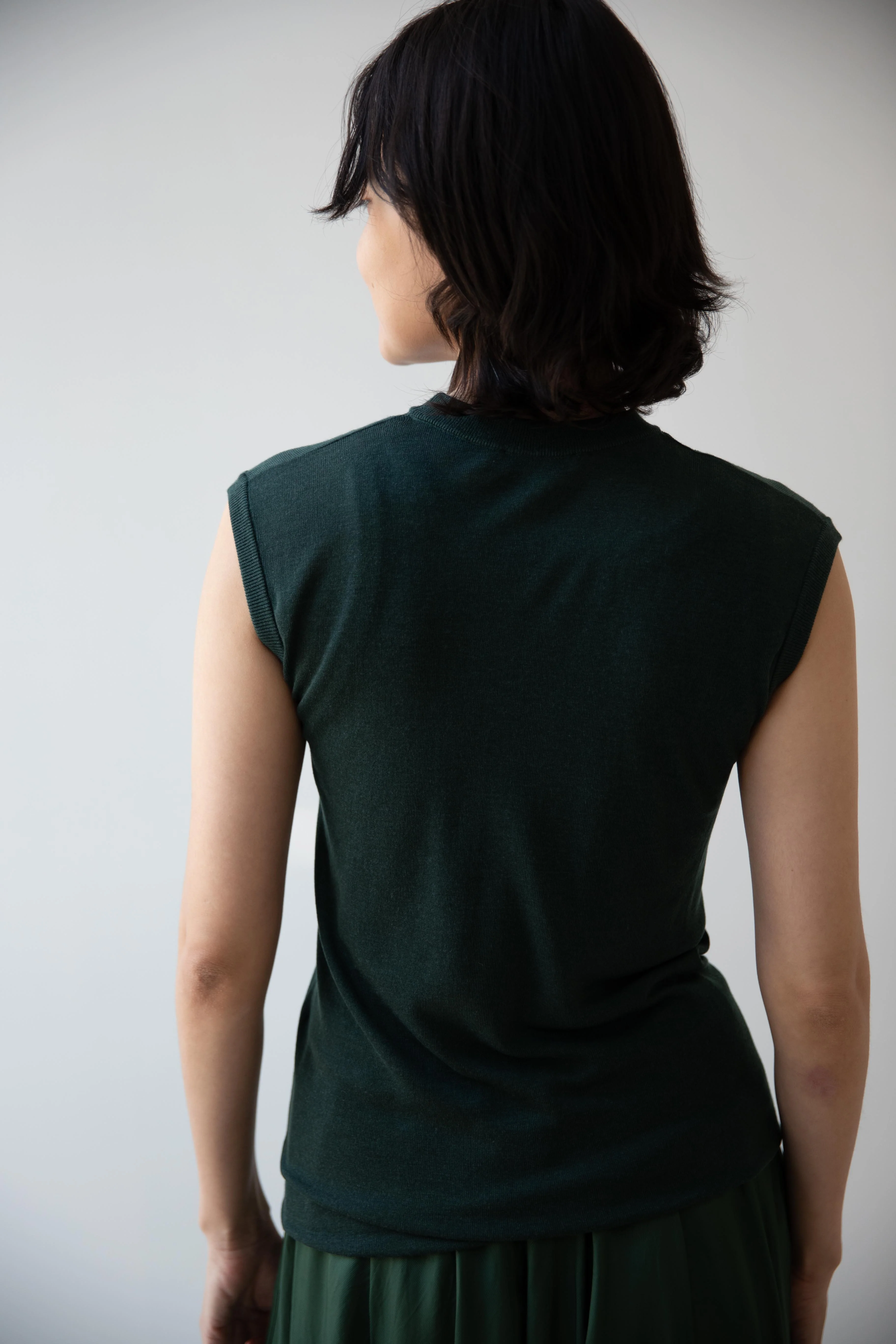 Aton | Layered Tank Top in Green - Image 49