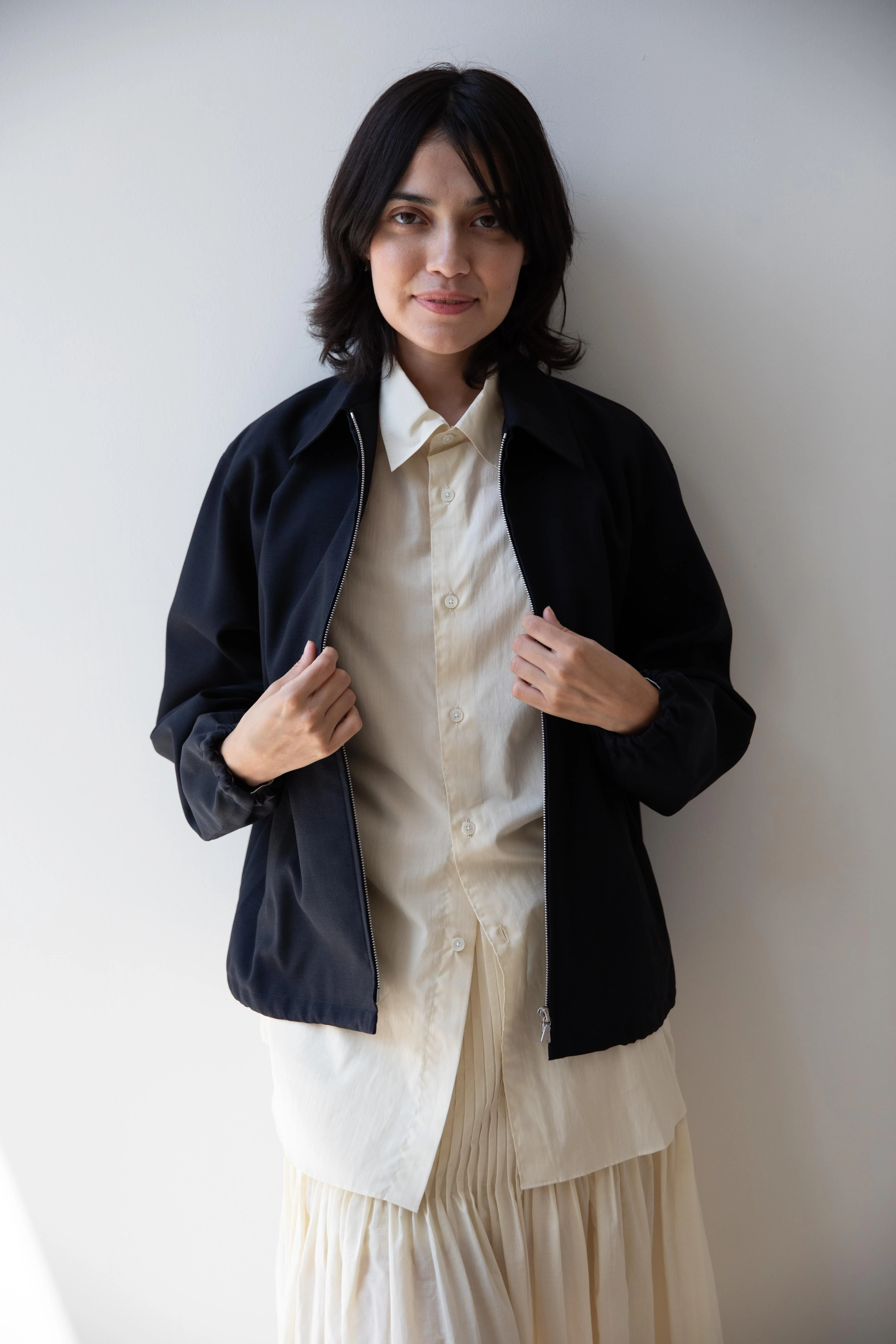 Auralee | Hopsack Zip Blouson in Dark Navy - Image 15