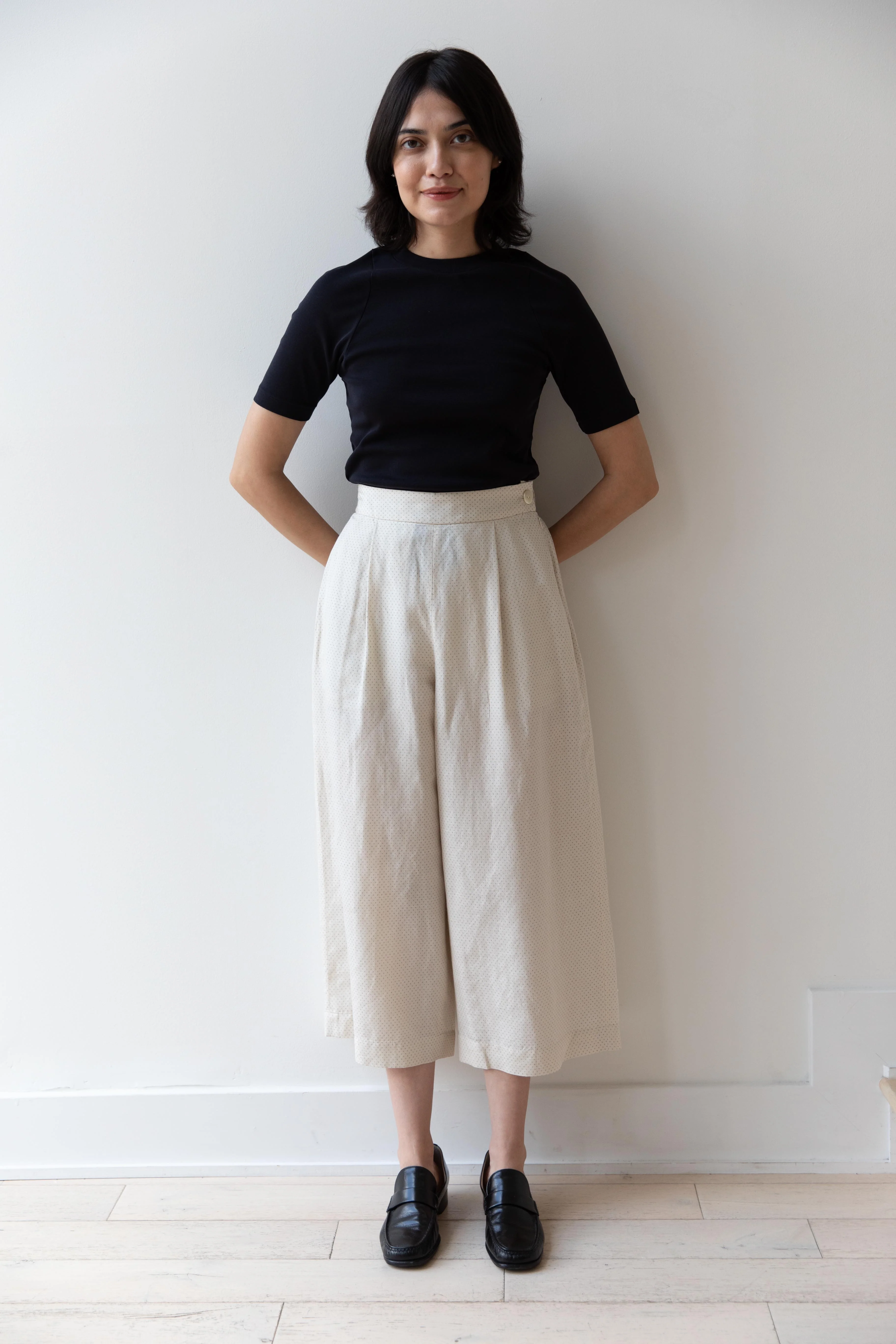 Auralee | Organic Cotton Fine Rib Tee in Dark Navy - Image 23