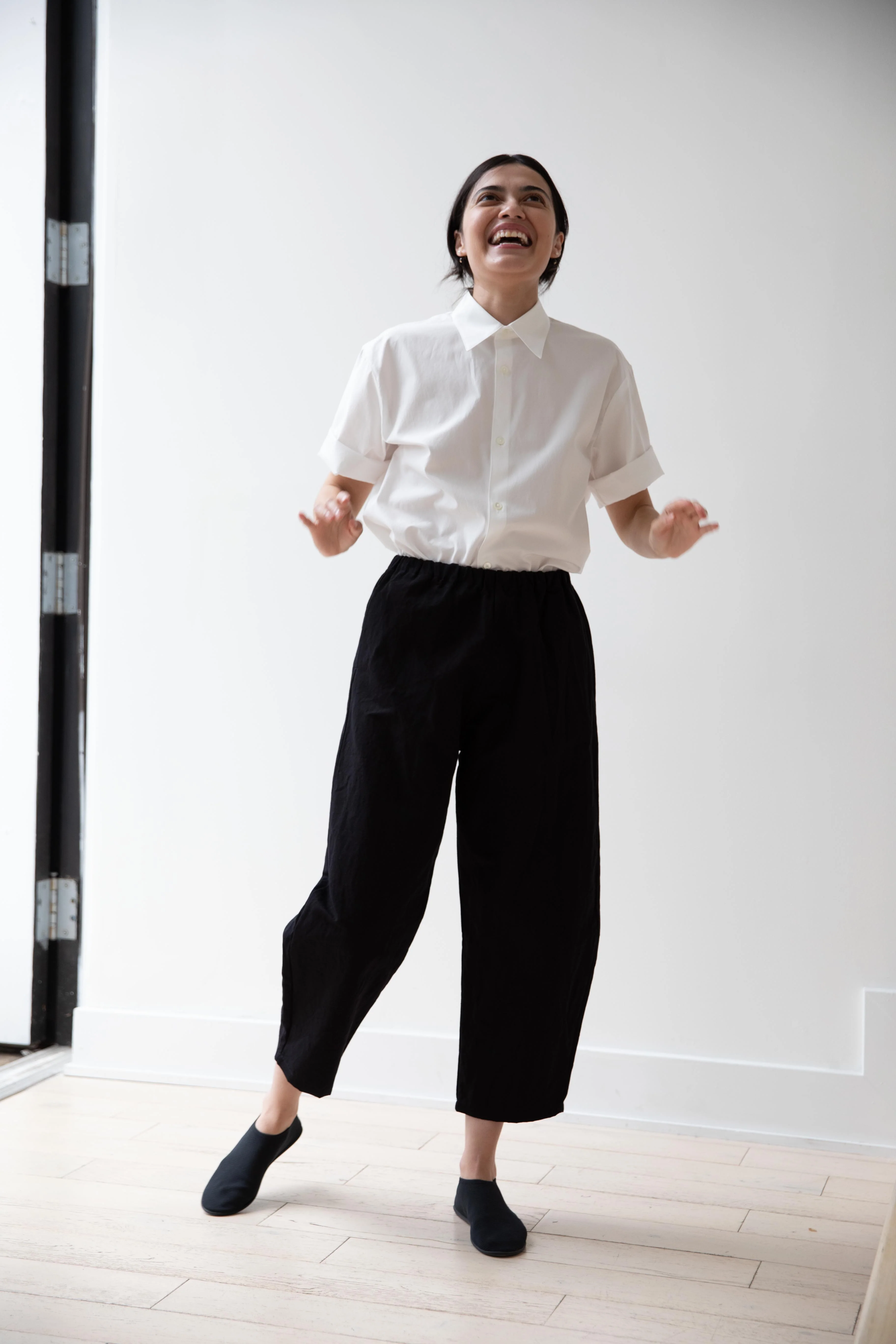 Auralee | Washed Finx Twill Half Sleeve Shirt in White - Image 24