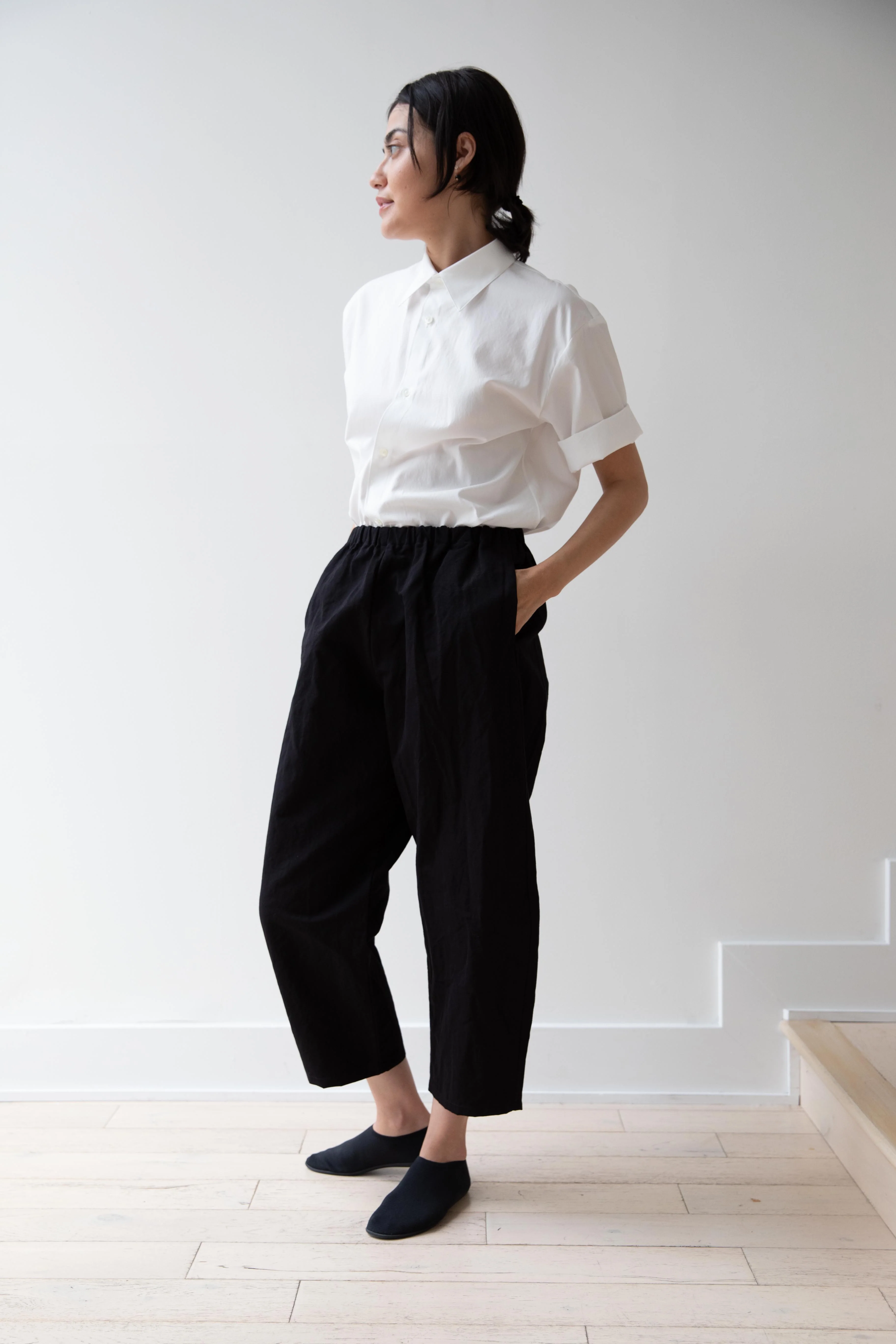 Auralee | Washed Finx Twill Half Sleeve Shirt in White - Image 28