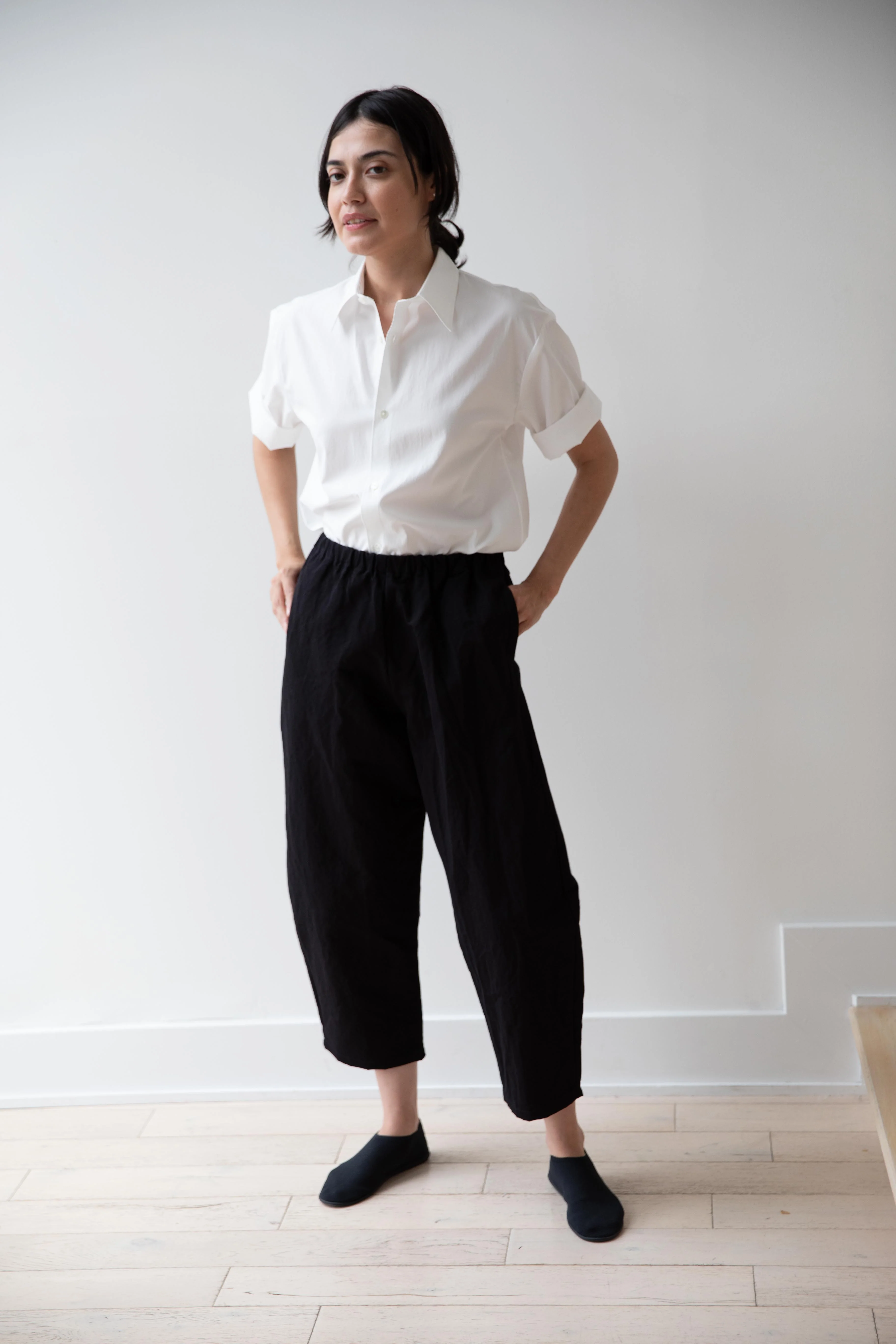 Auralee | Washed Finx Twill Half Sleeve Shirt in White - Image 34