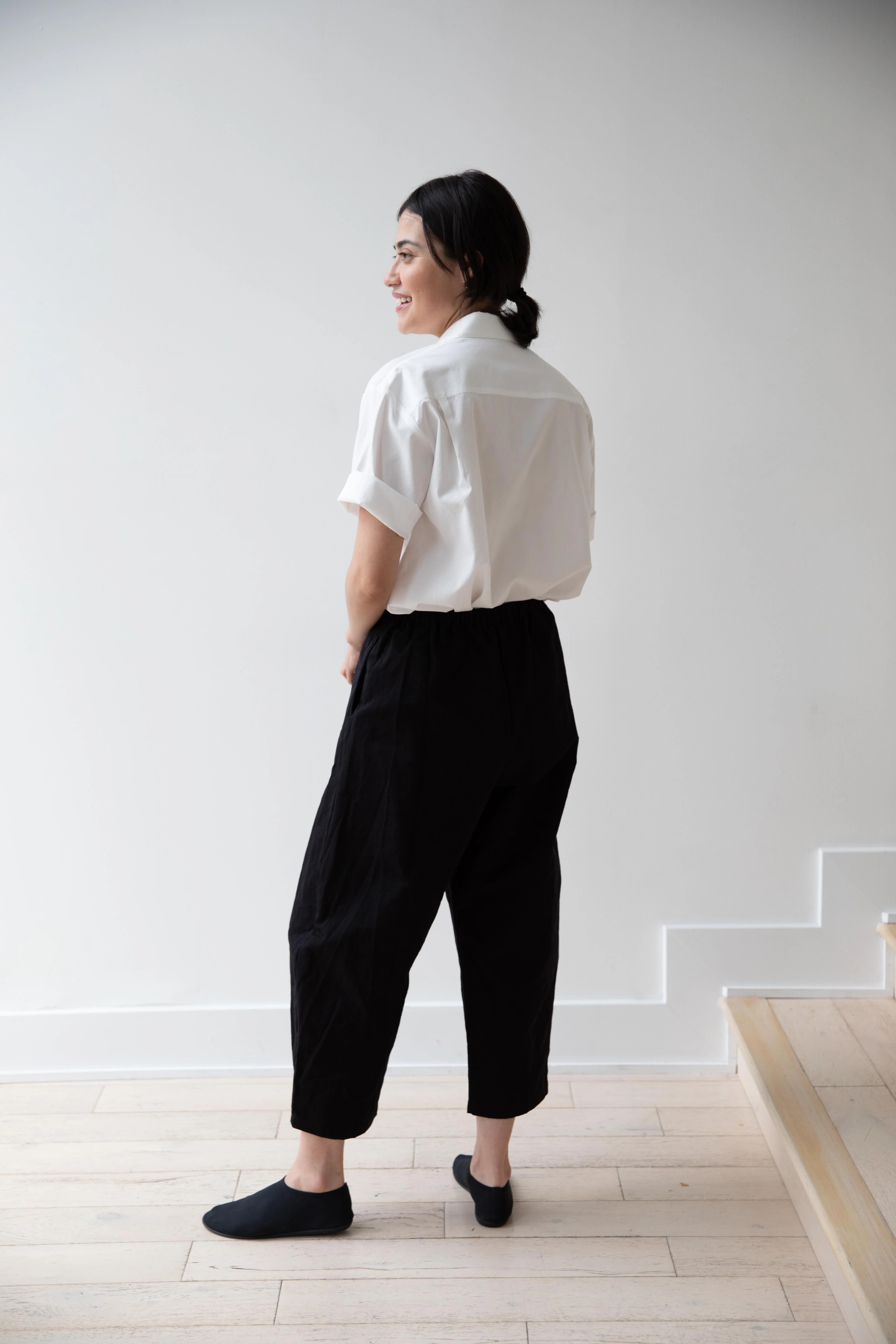 Auralee | Washed Finx Twill Half Sleeve Shirt in White - Image 35
