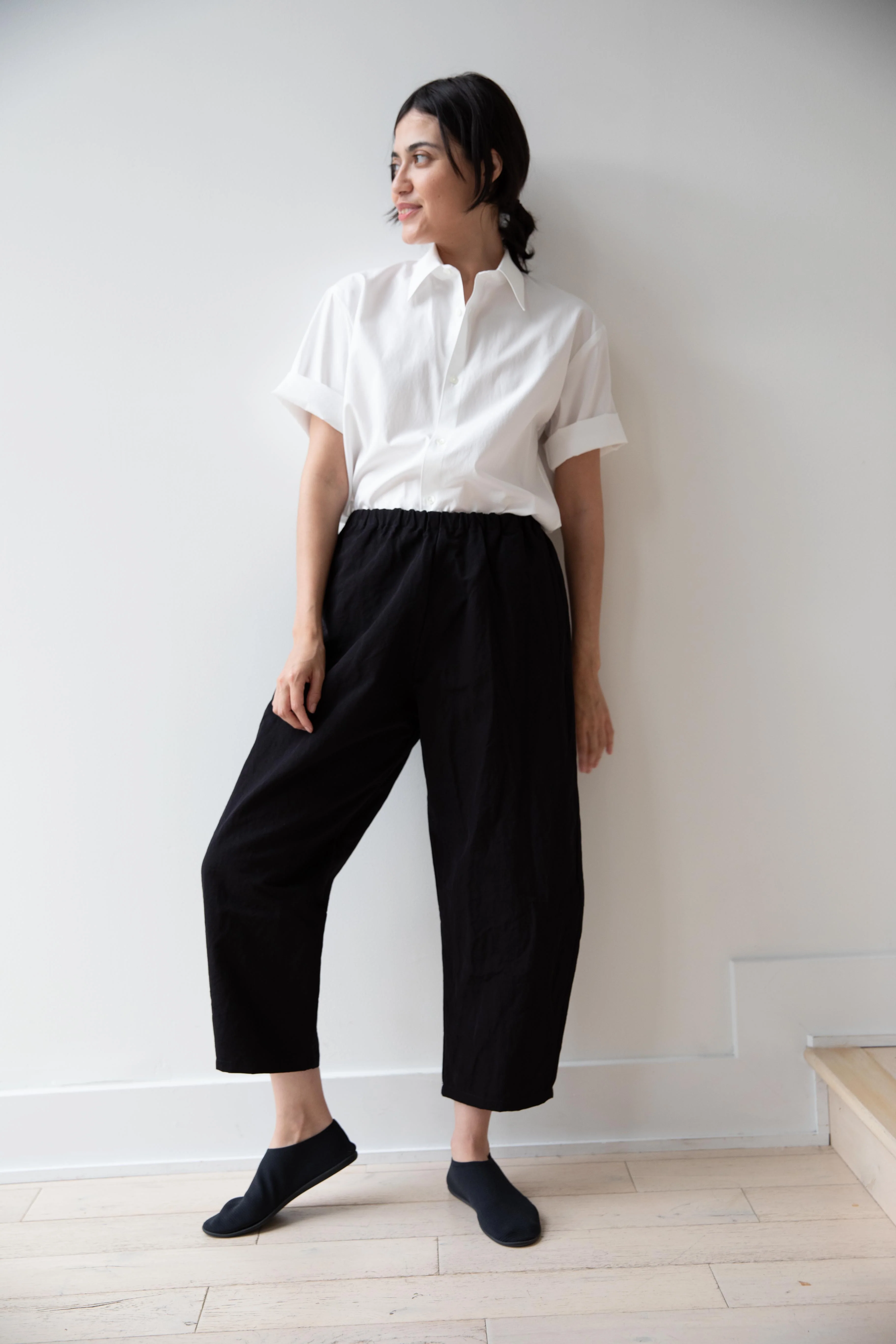 Auralee | Washed Finx Twill Half Sleeve Shirt in White - Image 39