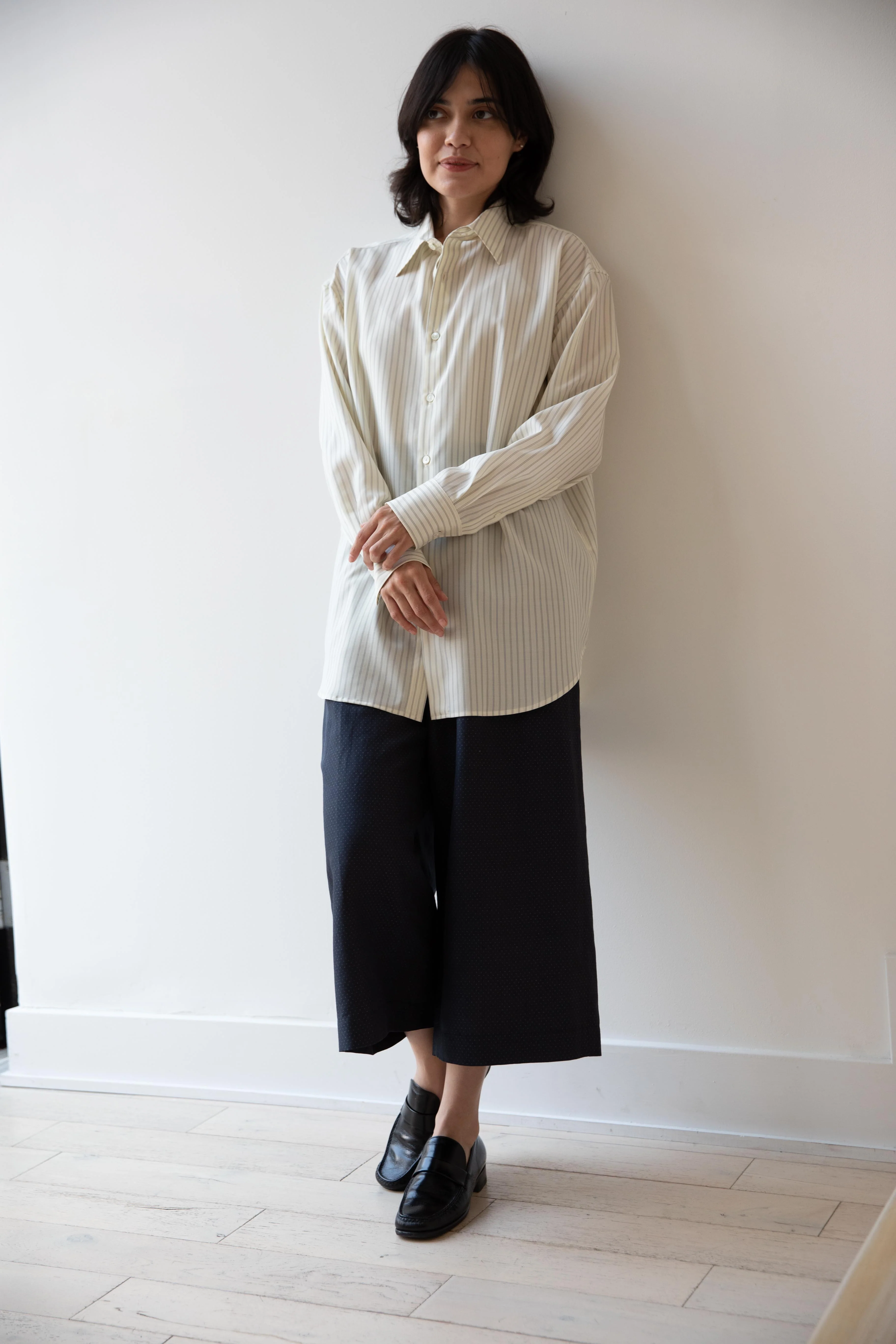 Auralee | Stripe Shirt in Ivory - Image 20