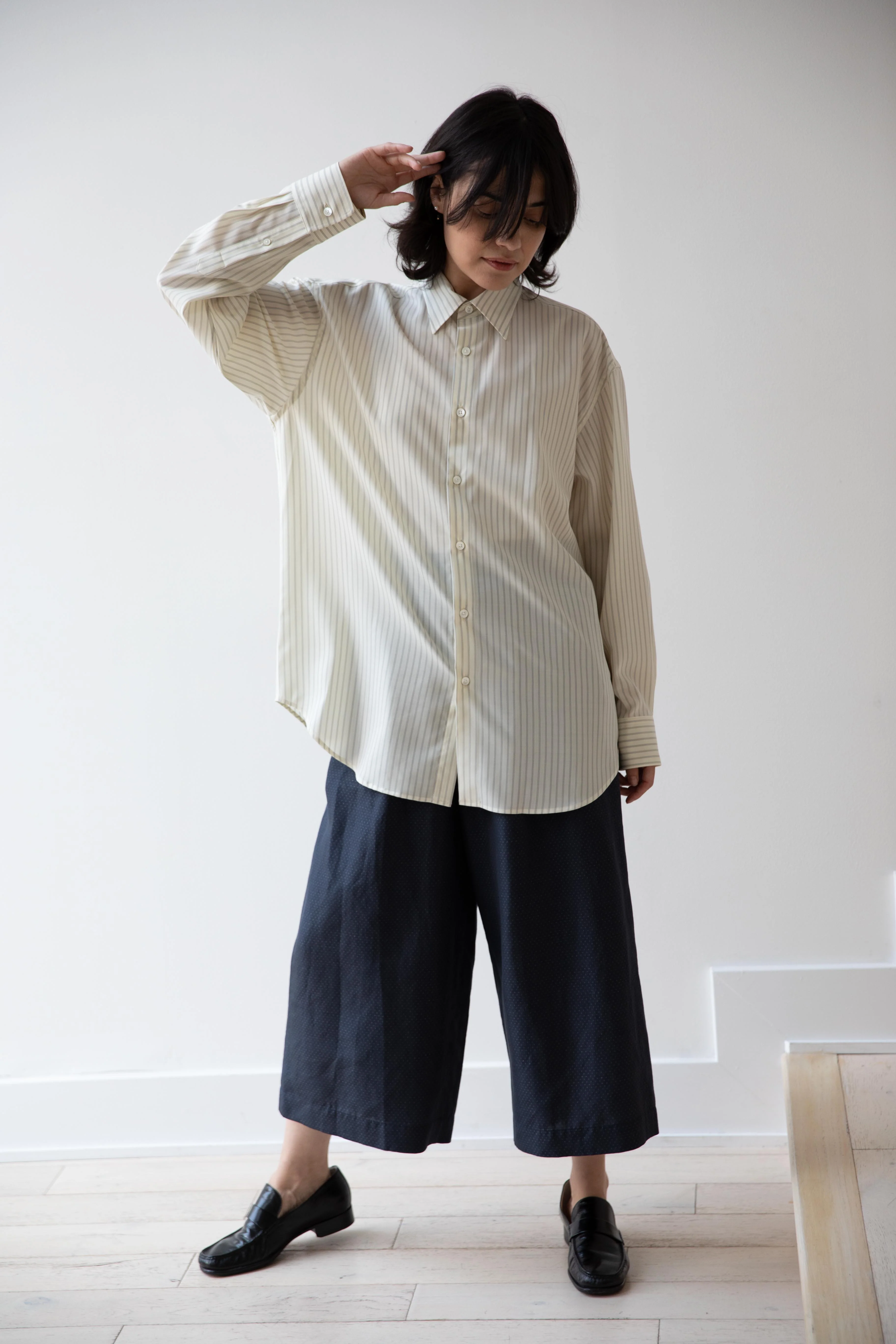 Auralee | Stripe Shirt in Ivory - Image 28
