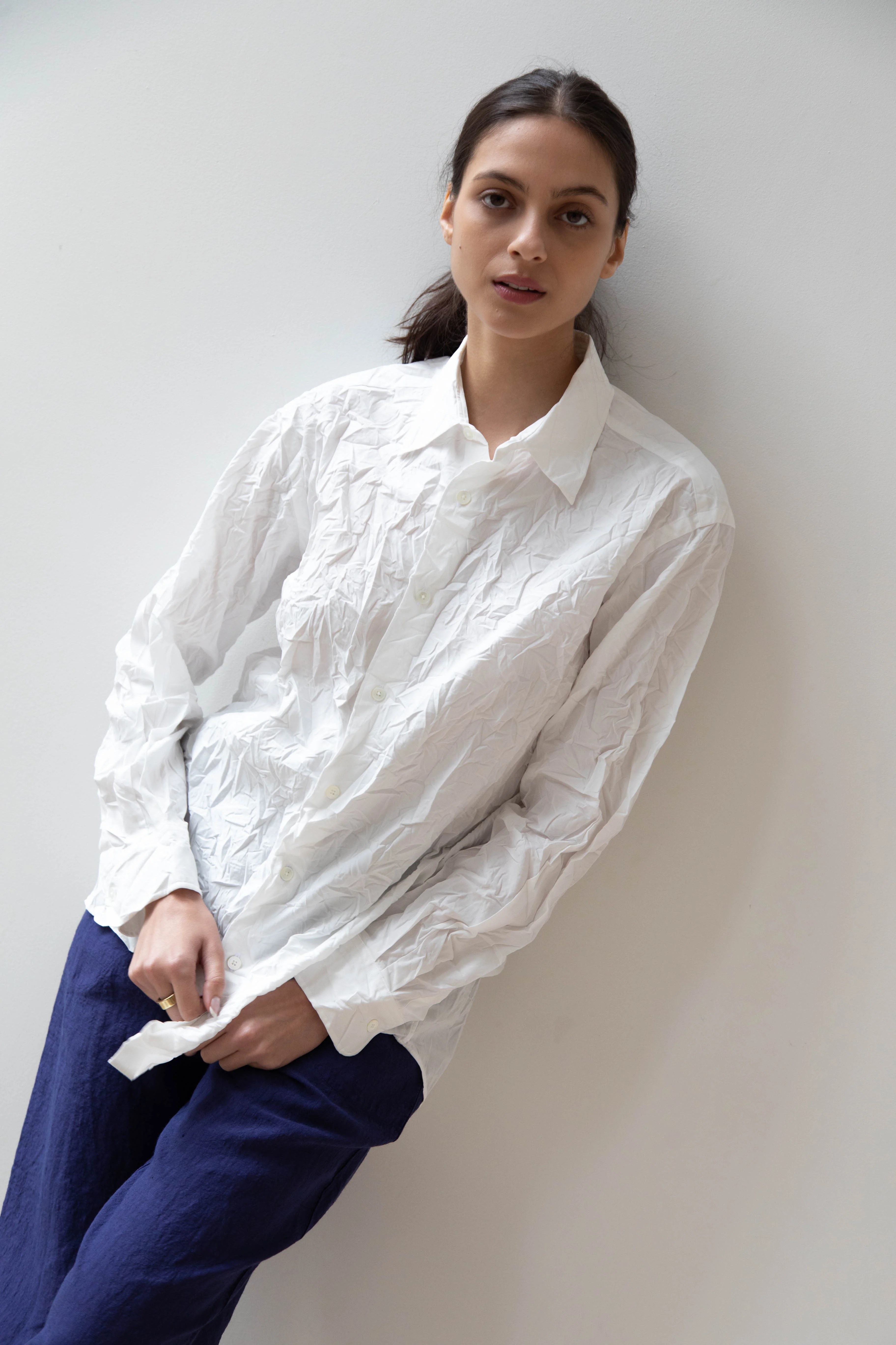 Auralee | Wrinkled Washed Finx Shirt in White - Image 20