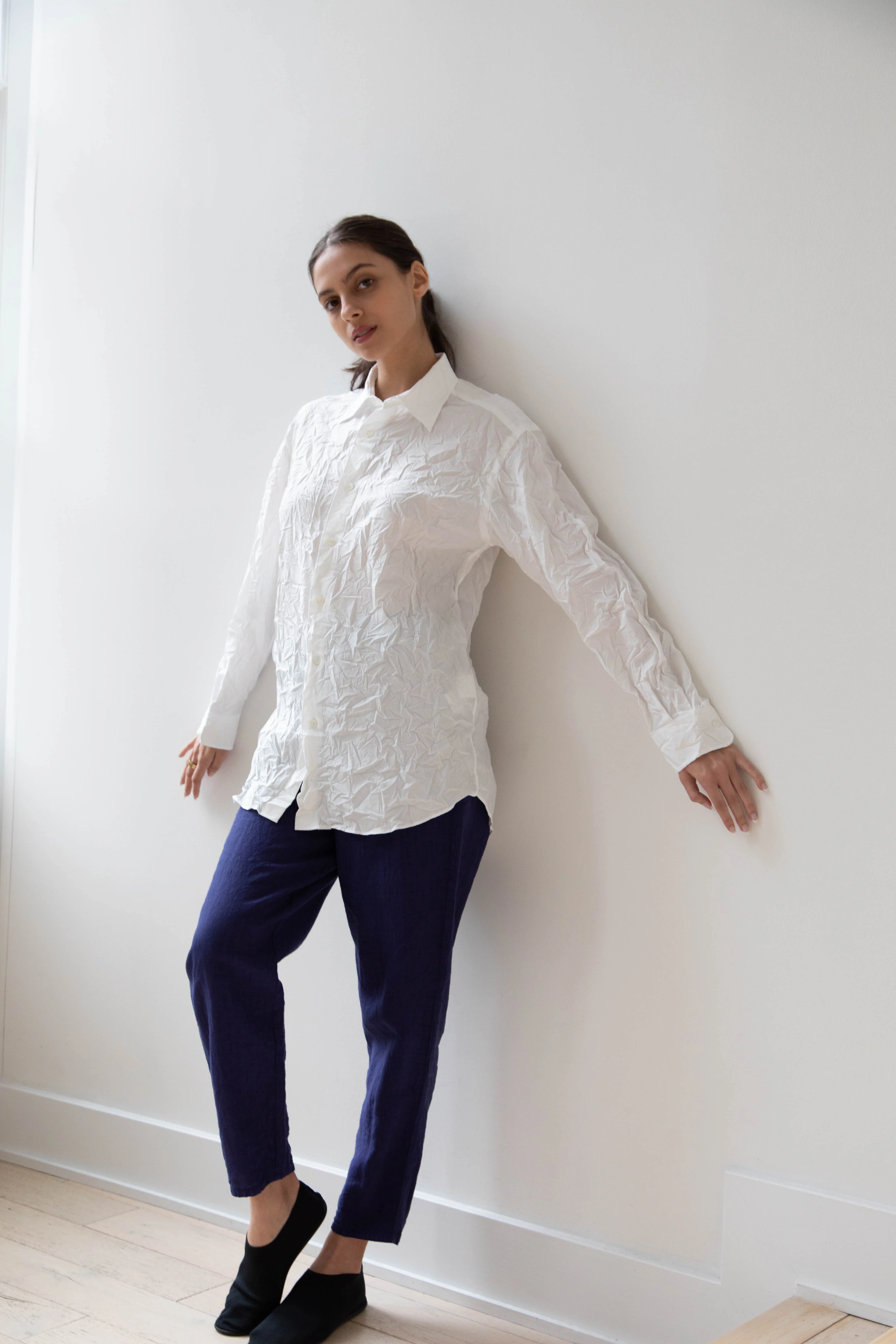 Auralee | Wrinkled Washed Finx Shirt in White - Image 22