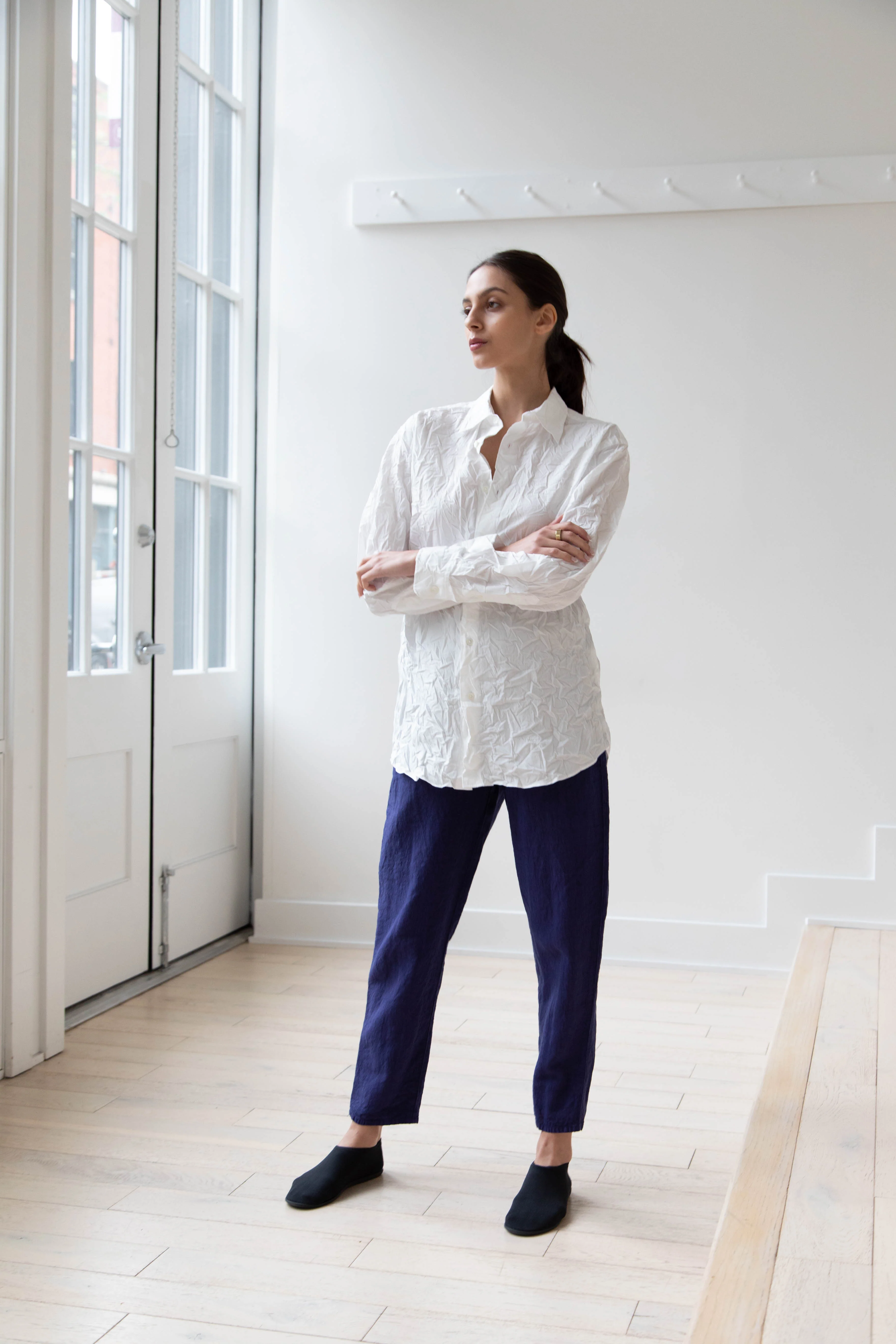 Auralee | Wrinkled Washed Finx Shirt in White - Image 8