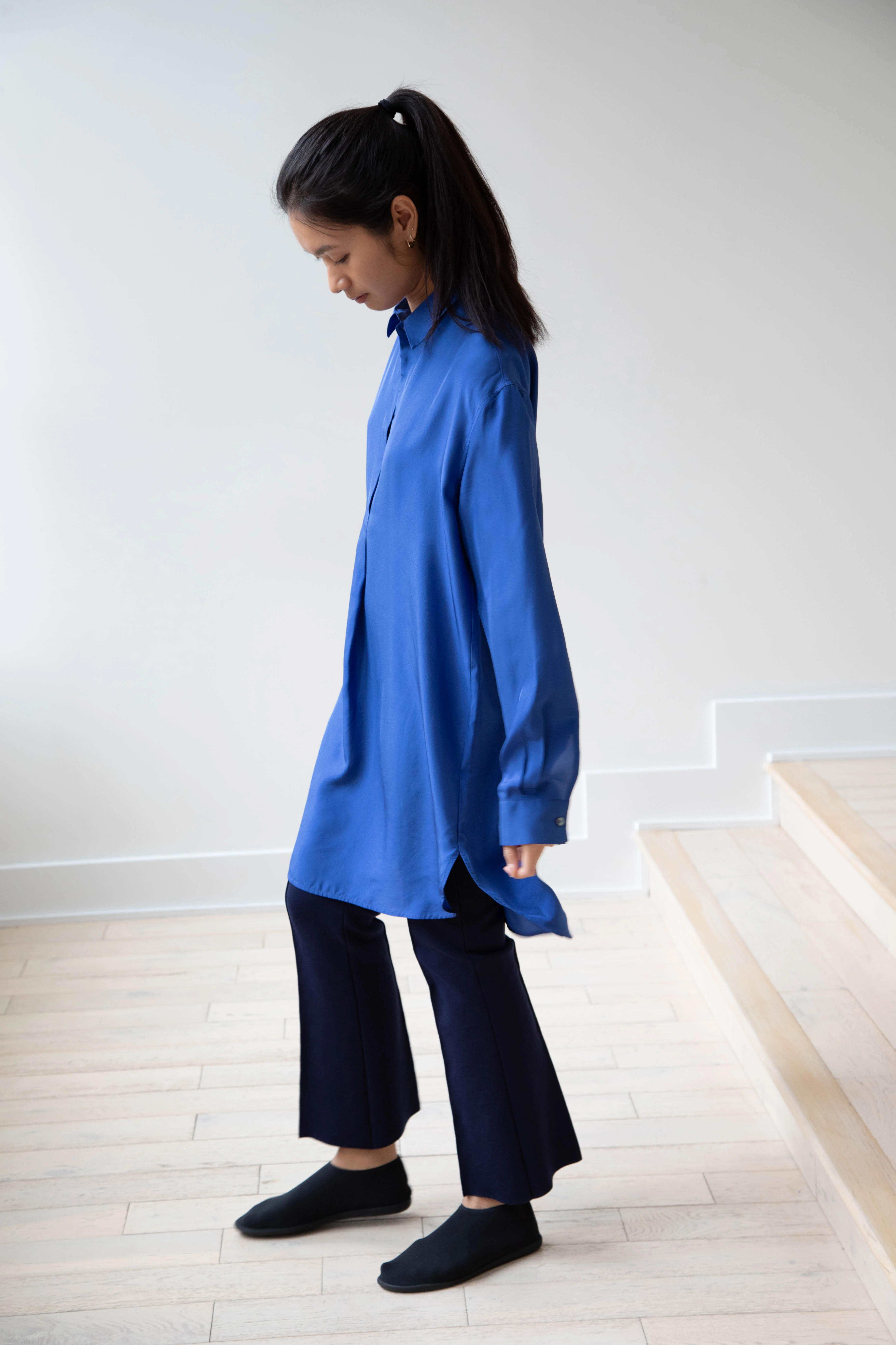 Barena Venezia | Cencia Tunic in Victoria Blue Silk - Image 4
