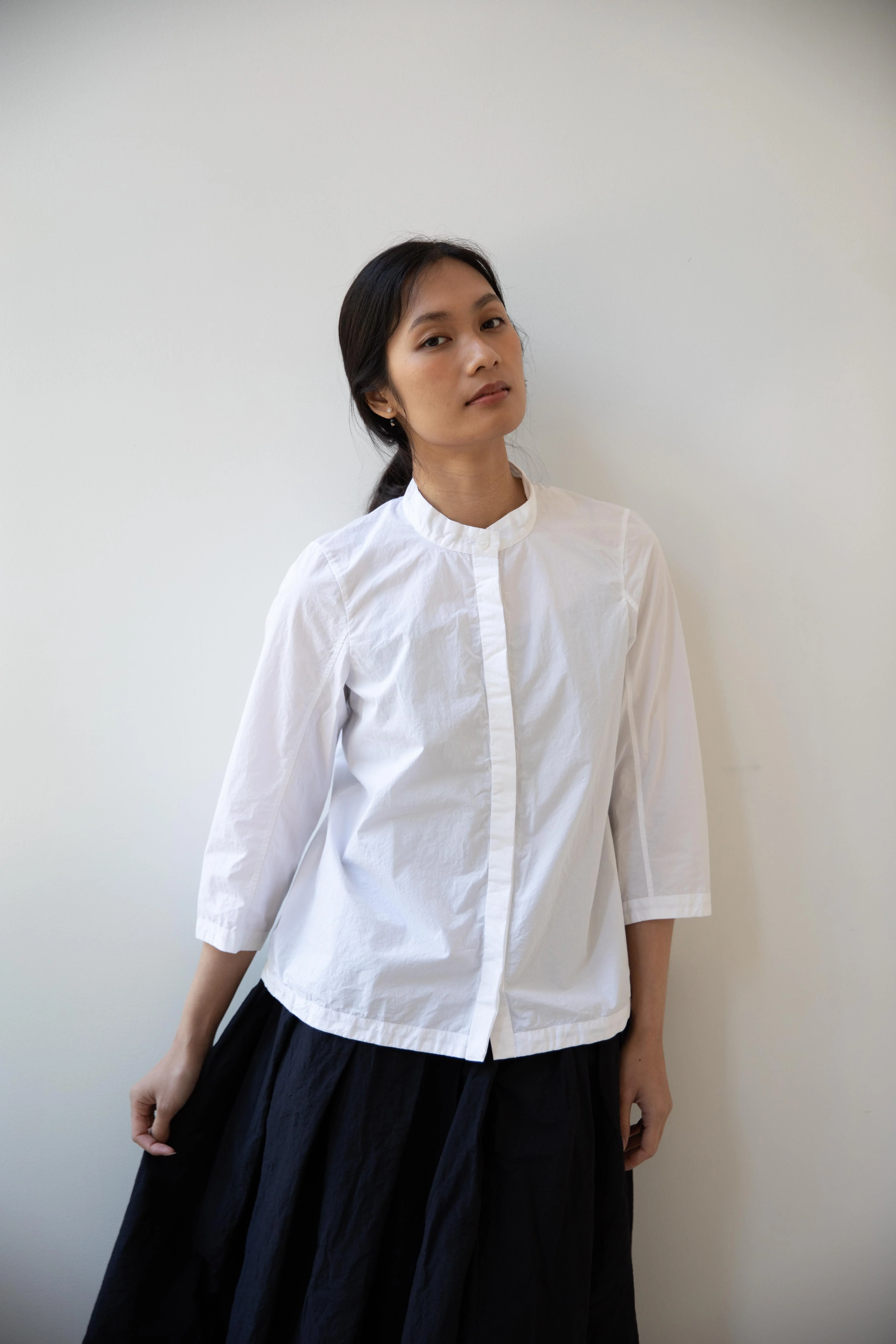Bergfabel | Ada Shirt in White Cotton - Image 10