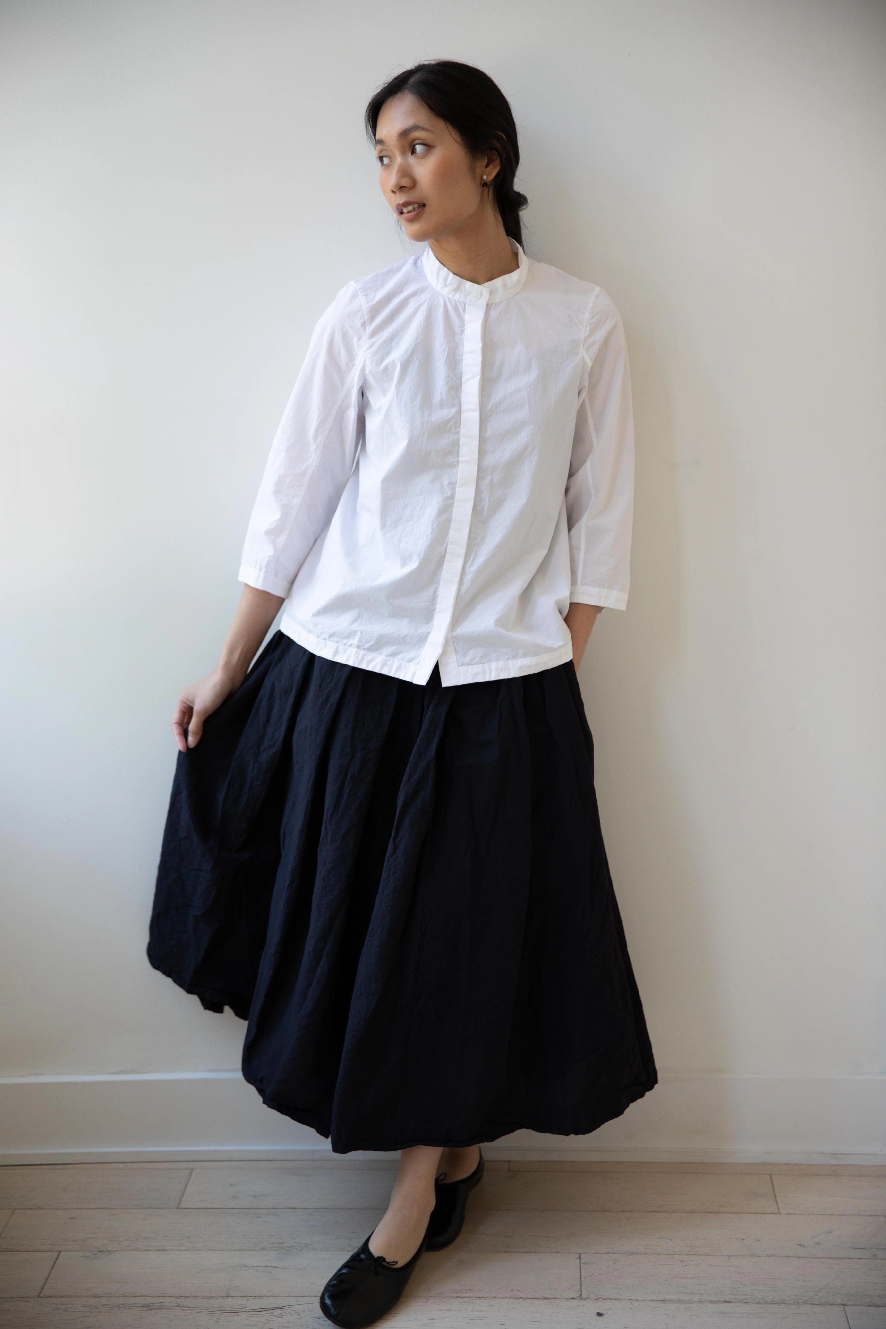 Bergfabel | Ada Shirt in White Cotton - Image 13