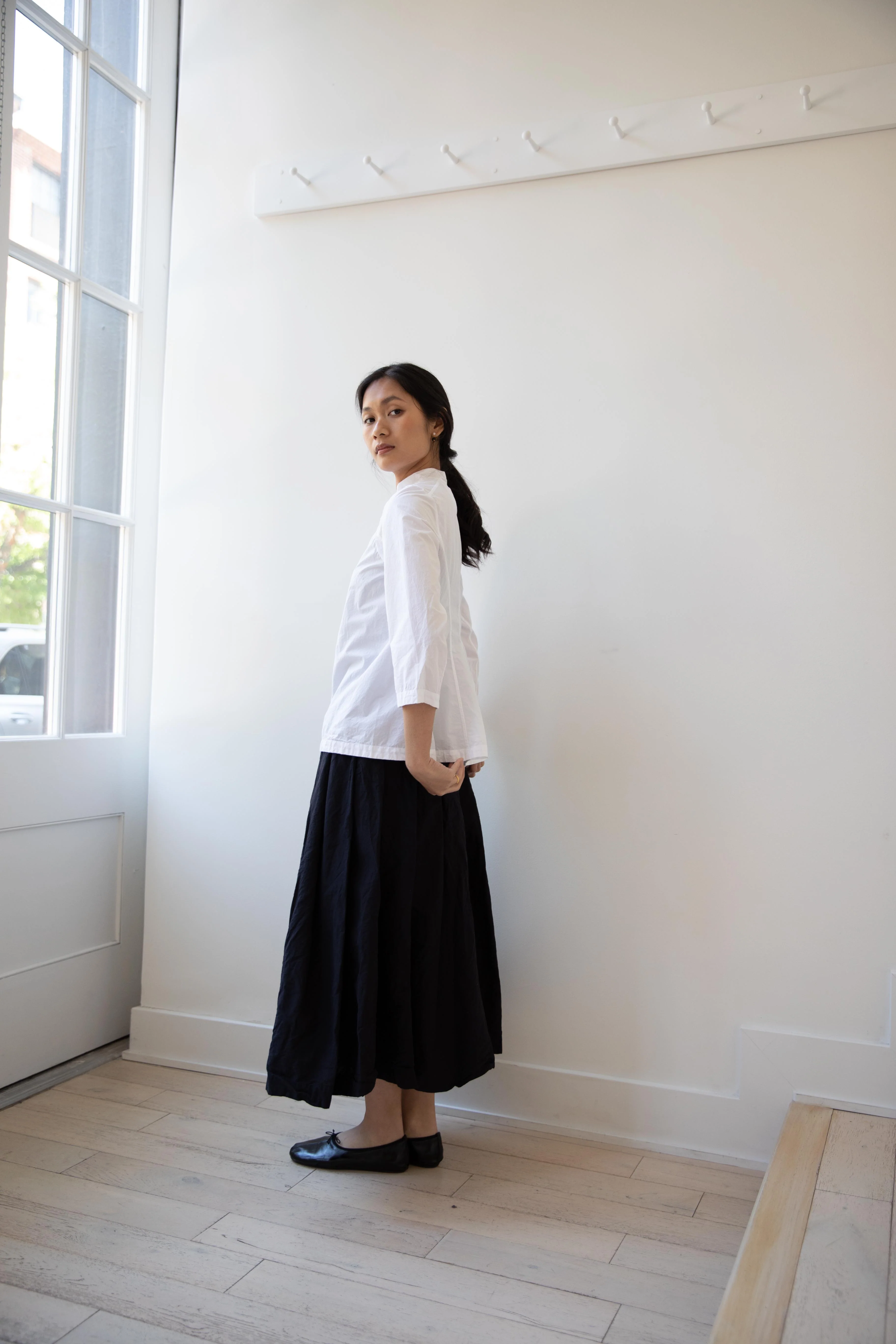 Bergfabel | Ada Shirt in White Cotton - Image 19
