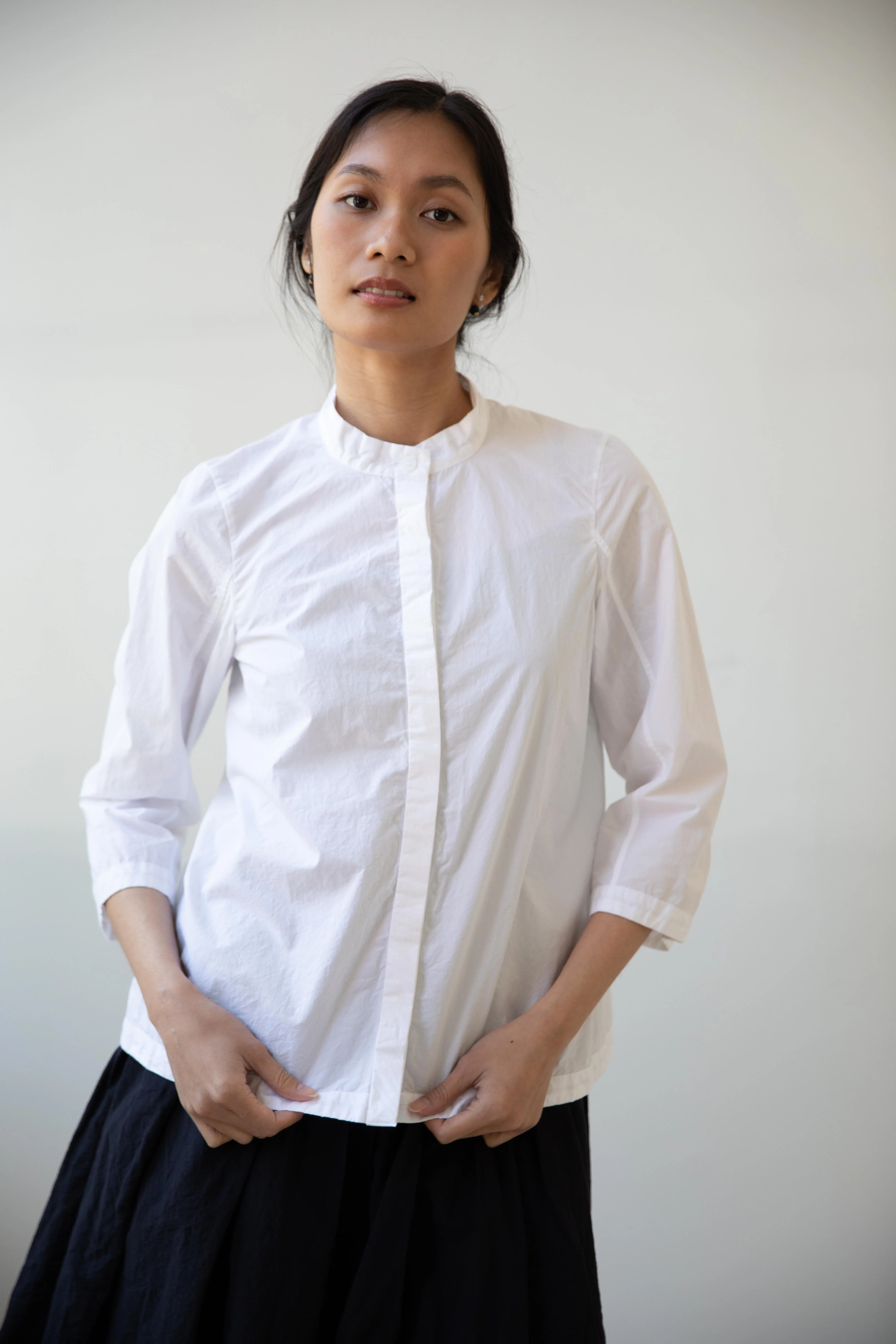 Bergfabel | Ada Shirt in White Cotton - Image 2