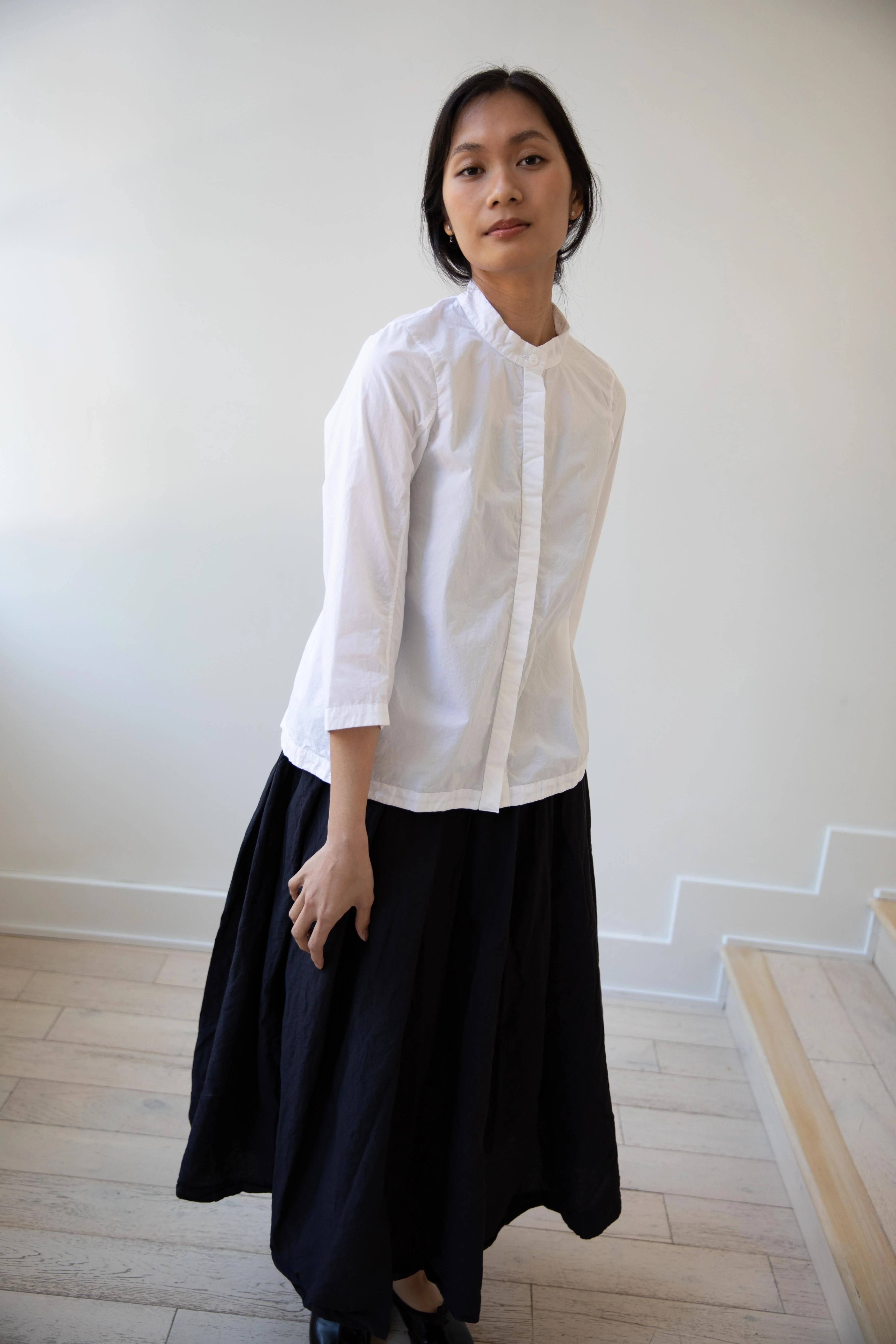 Bergfabel | Ada Shirt in White Cotton - Image 28