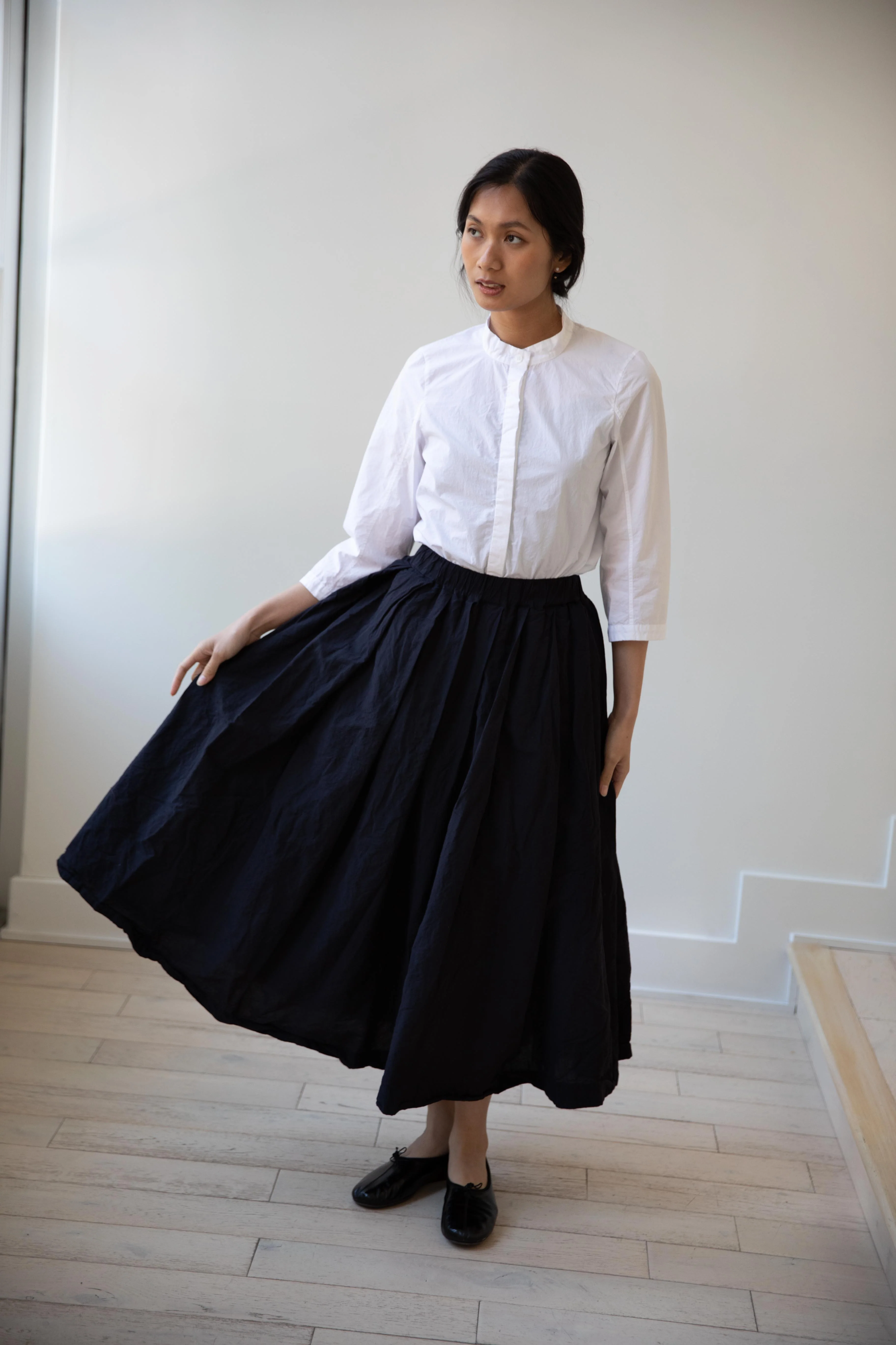 Bergfabel | Ada Shirt in White Cotton - Image 32