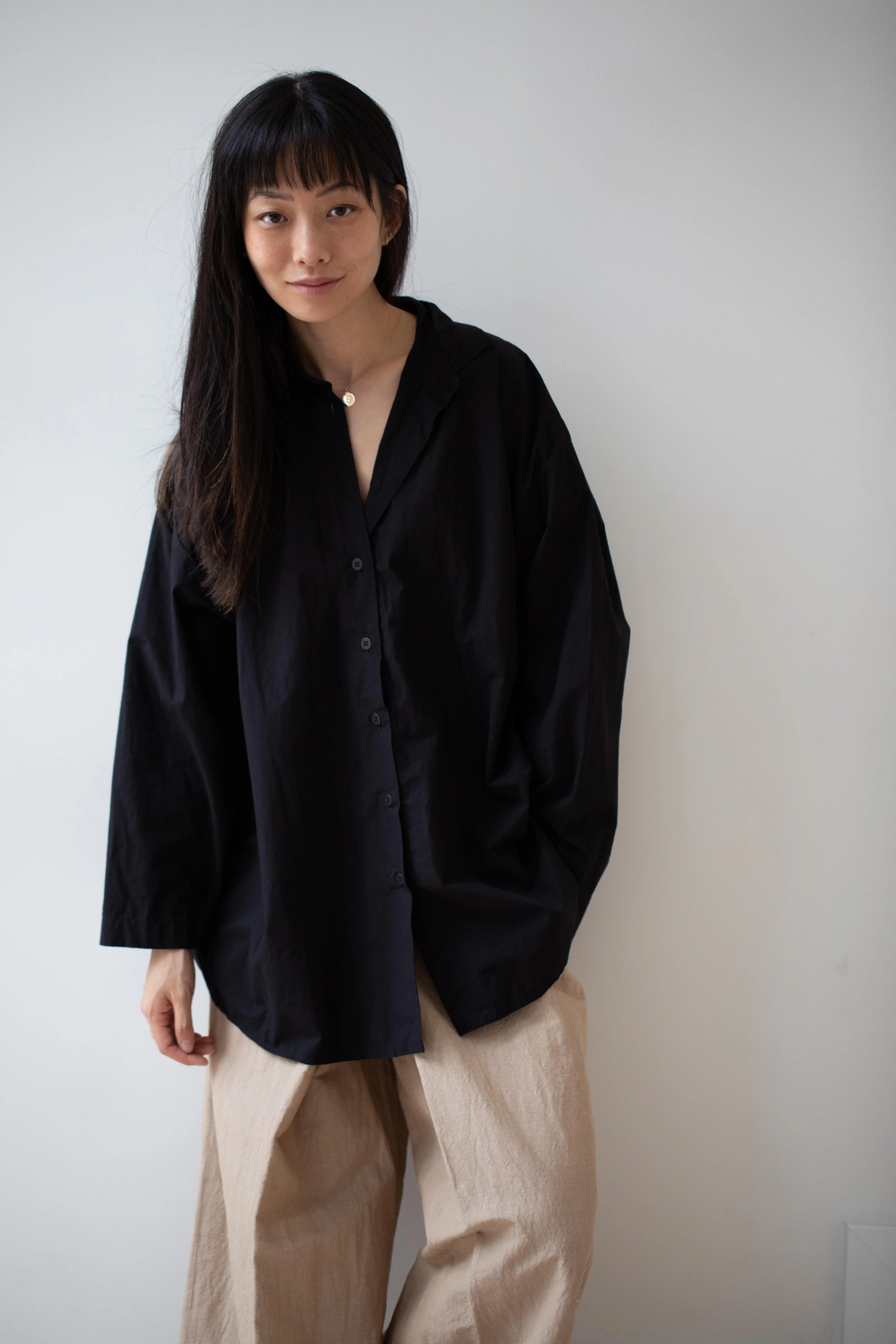 Bergfabel | Long Overshirt in Black - Image 21