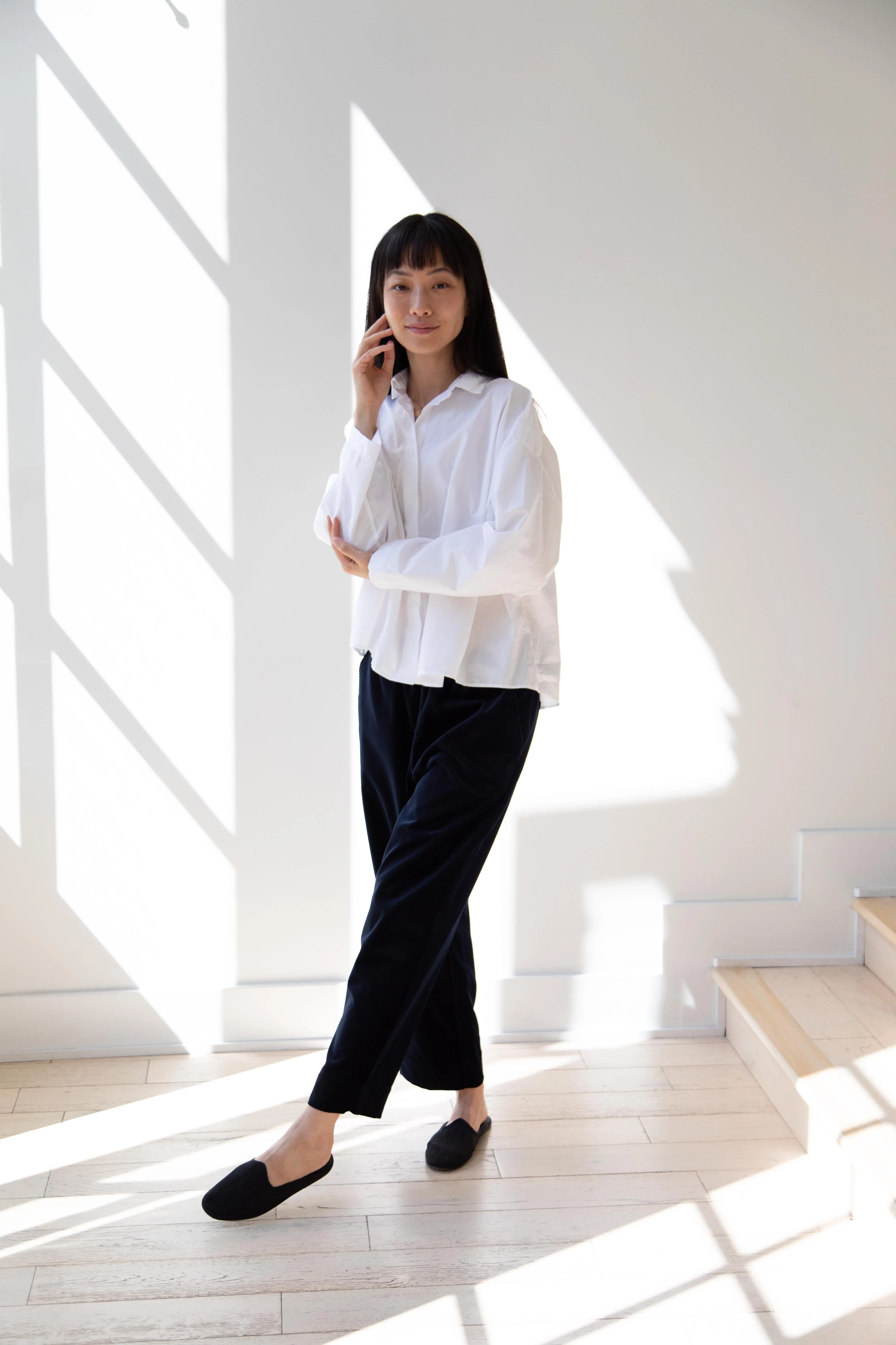 Bergfabel | Short Overshirt in White - Image 12