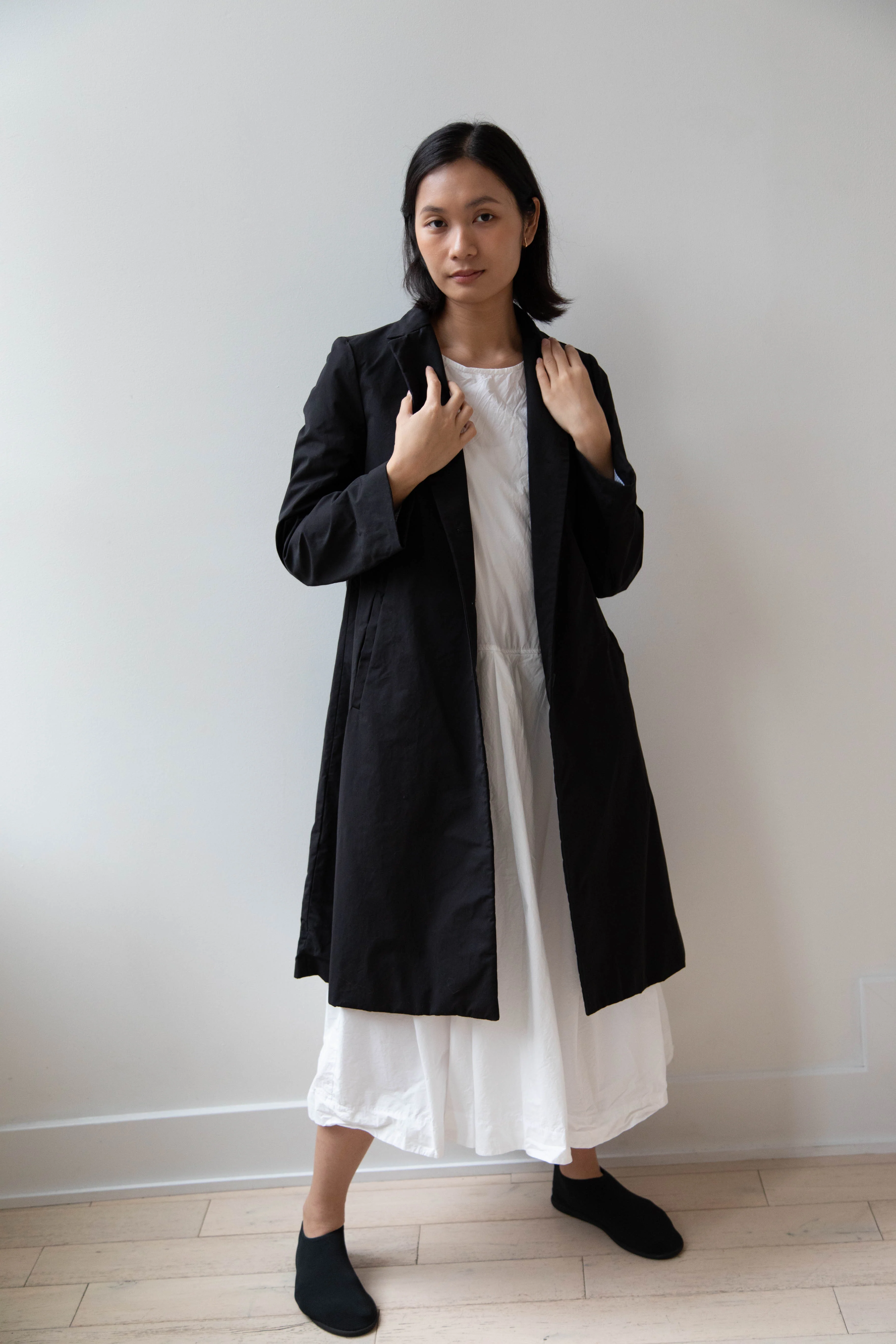 Bergfabel | Farmer Coat in Black Cotton - Image 18