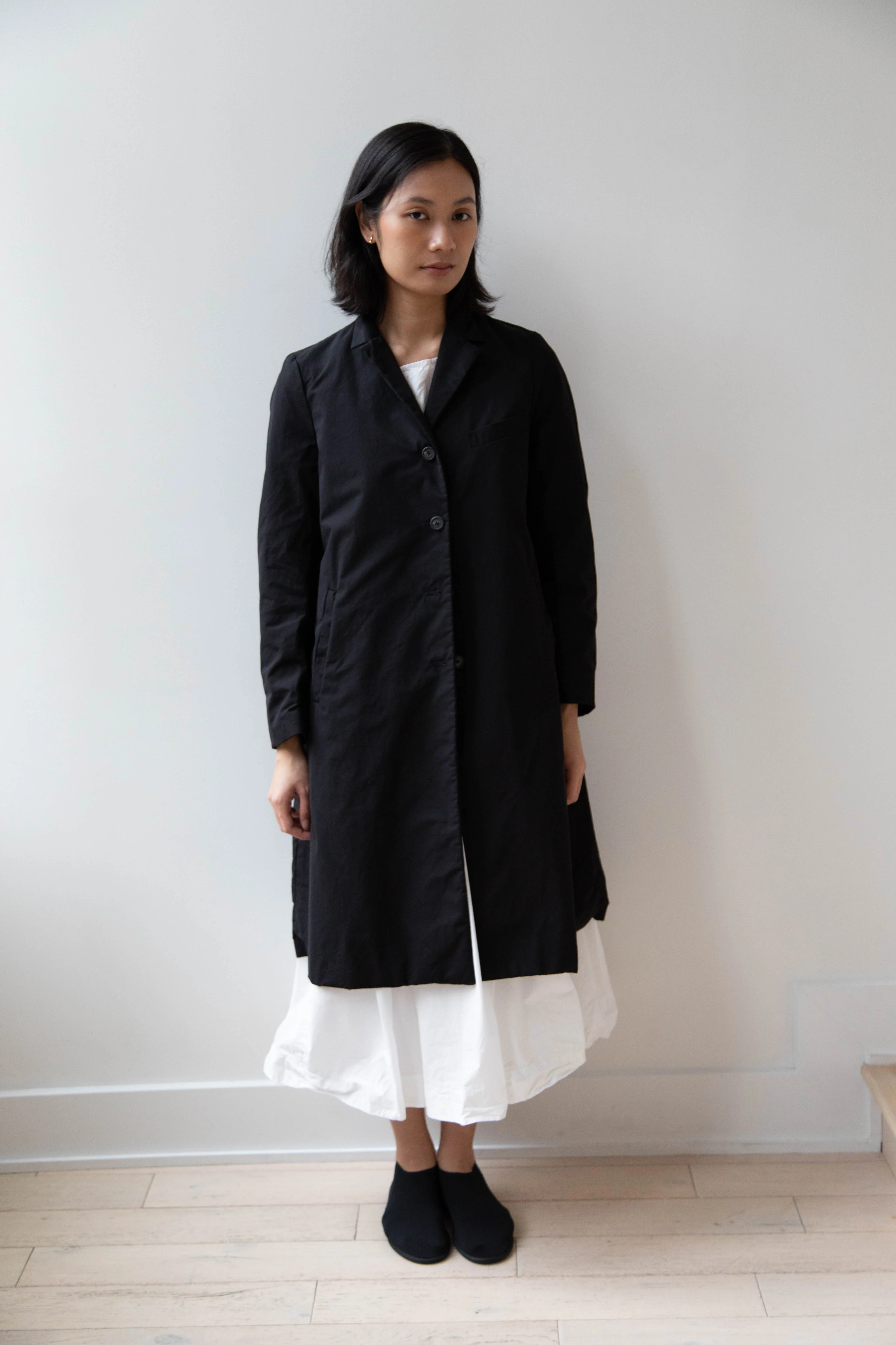 Bergfabel | Farmer Coat in Black Cotton - Image 21