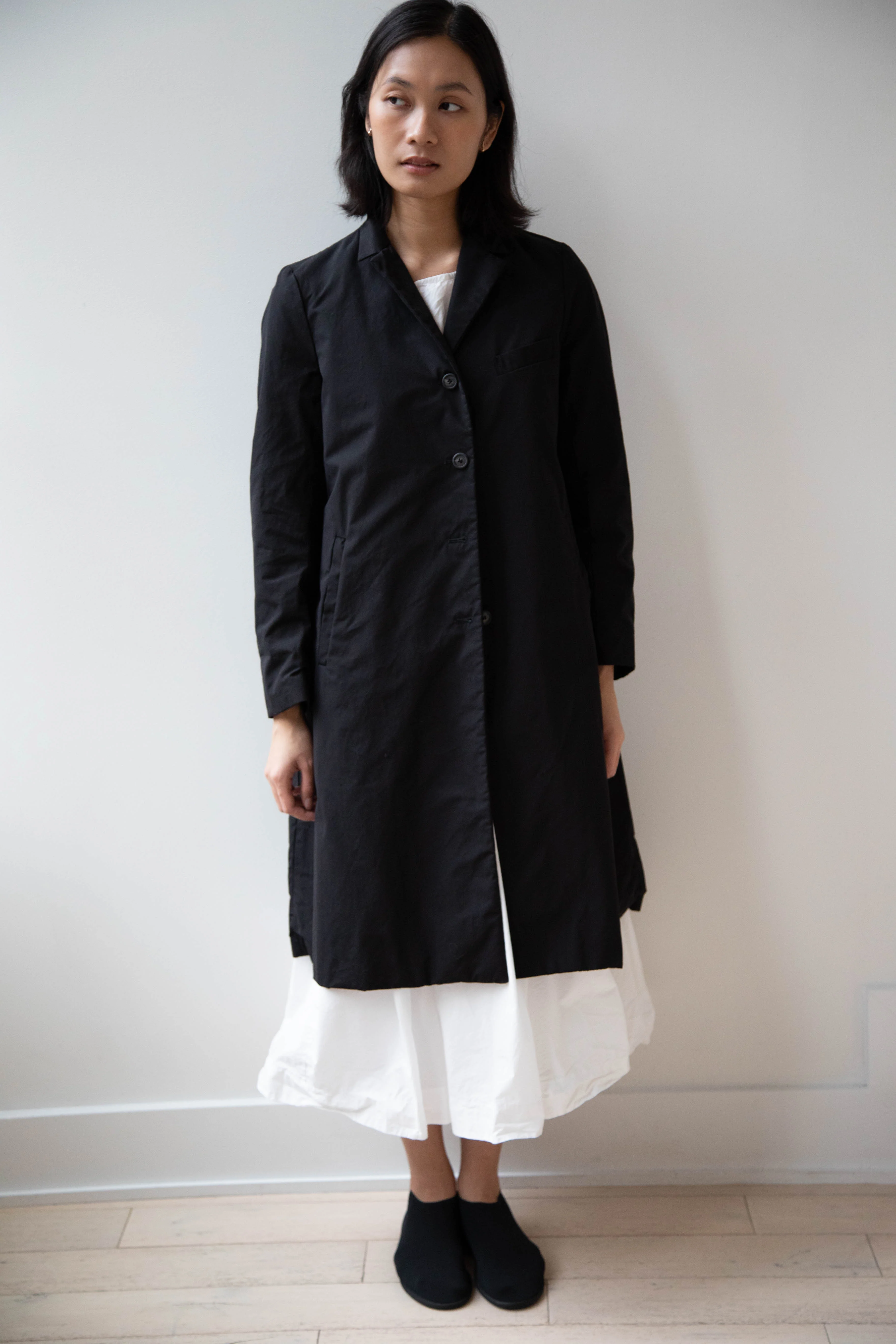 Bergfabel | Farmer Coat in Black Cotton - Image 22