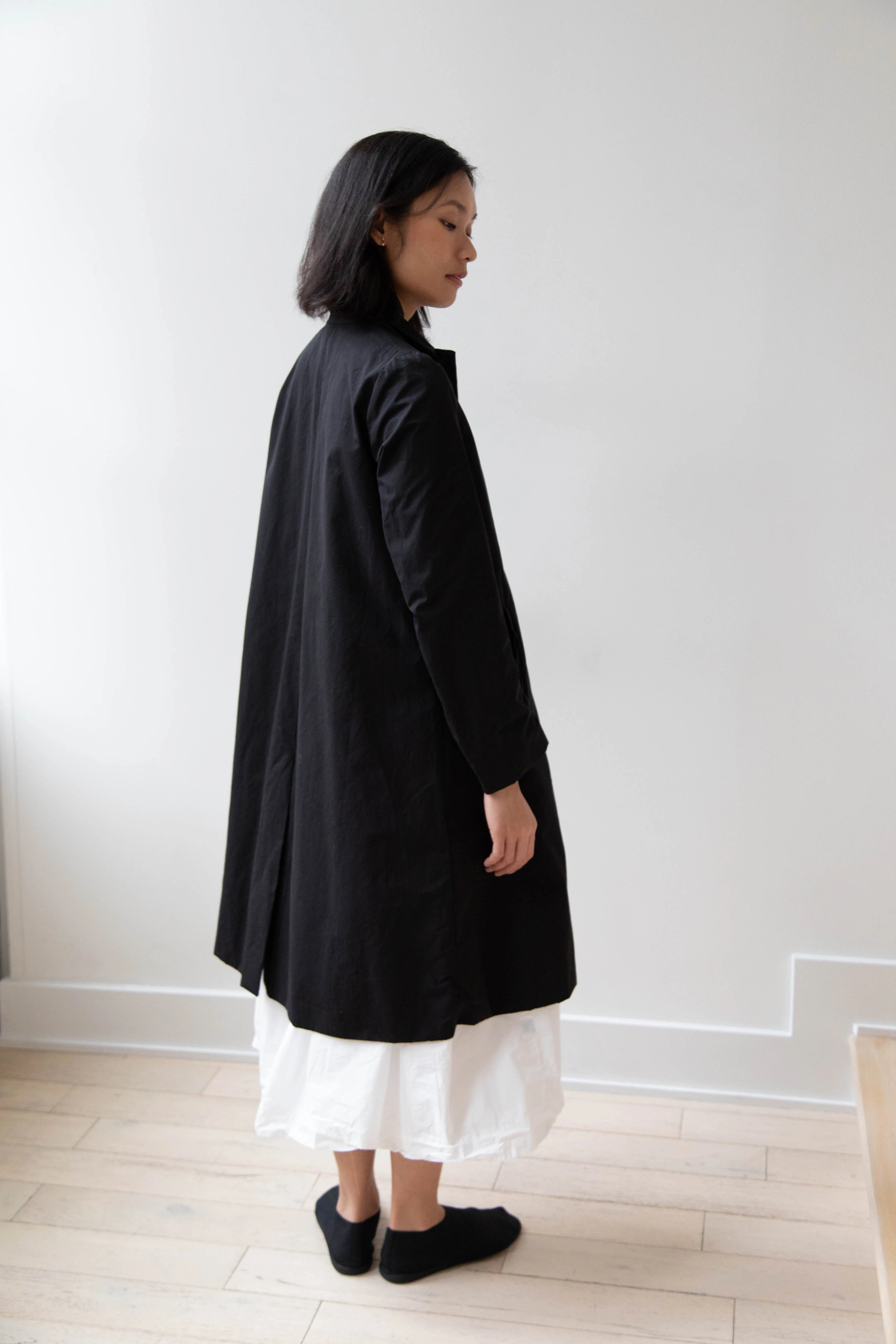 Bergfabel | Farmer Coat in Black Cotton - Image 29