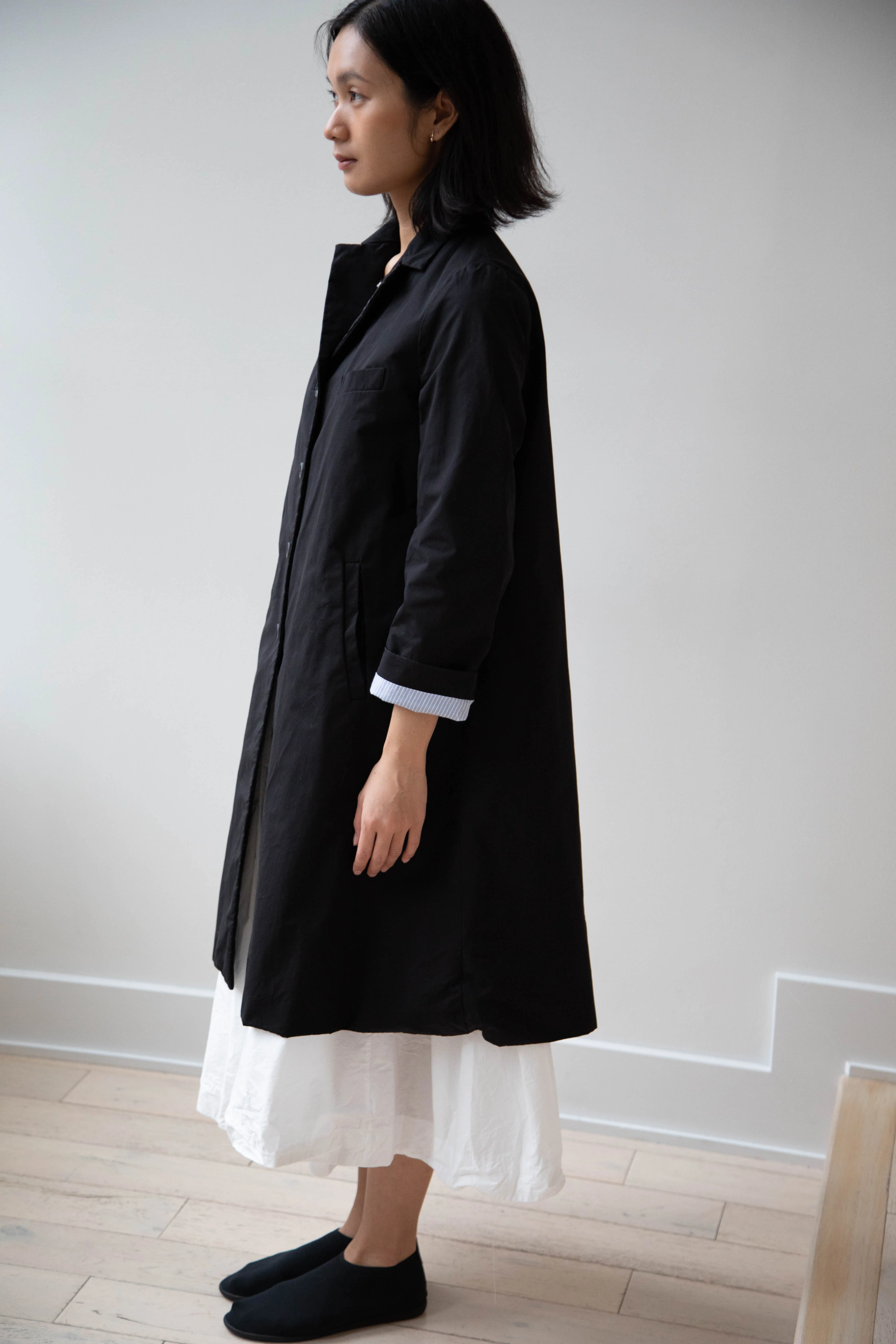 Bergfabel | Farmer Coat in Black Cotton - Image 37