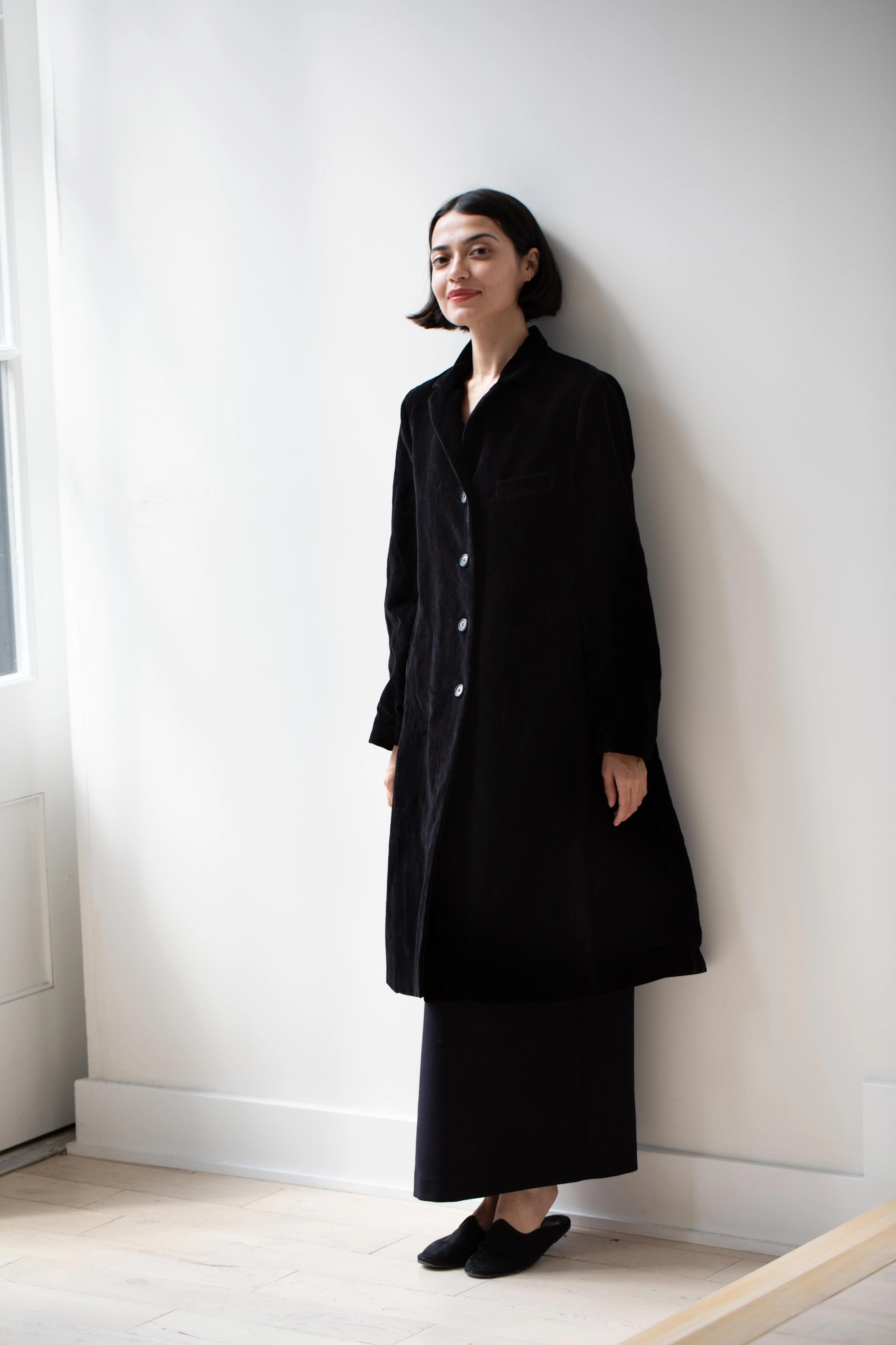 Bergfabel | Farmer Coat in Black Velvet - Image 23