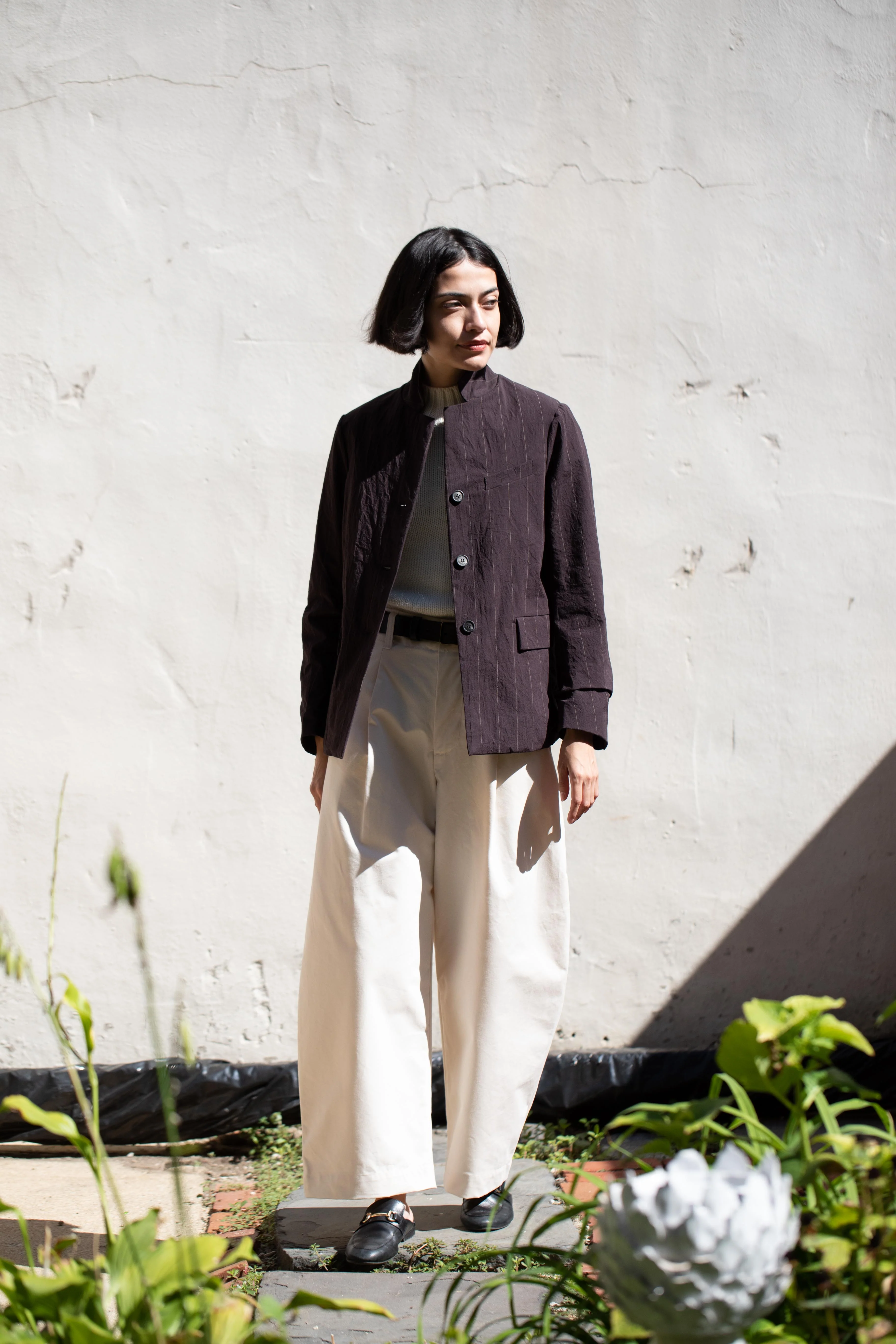 Bergfabel | Giulia Jacket in Eggplant Stripe - Image 32