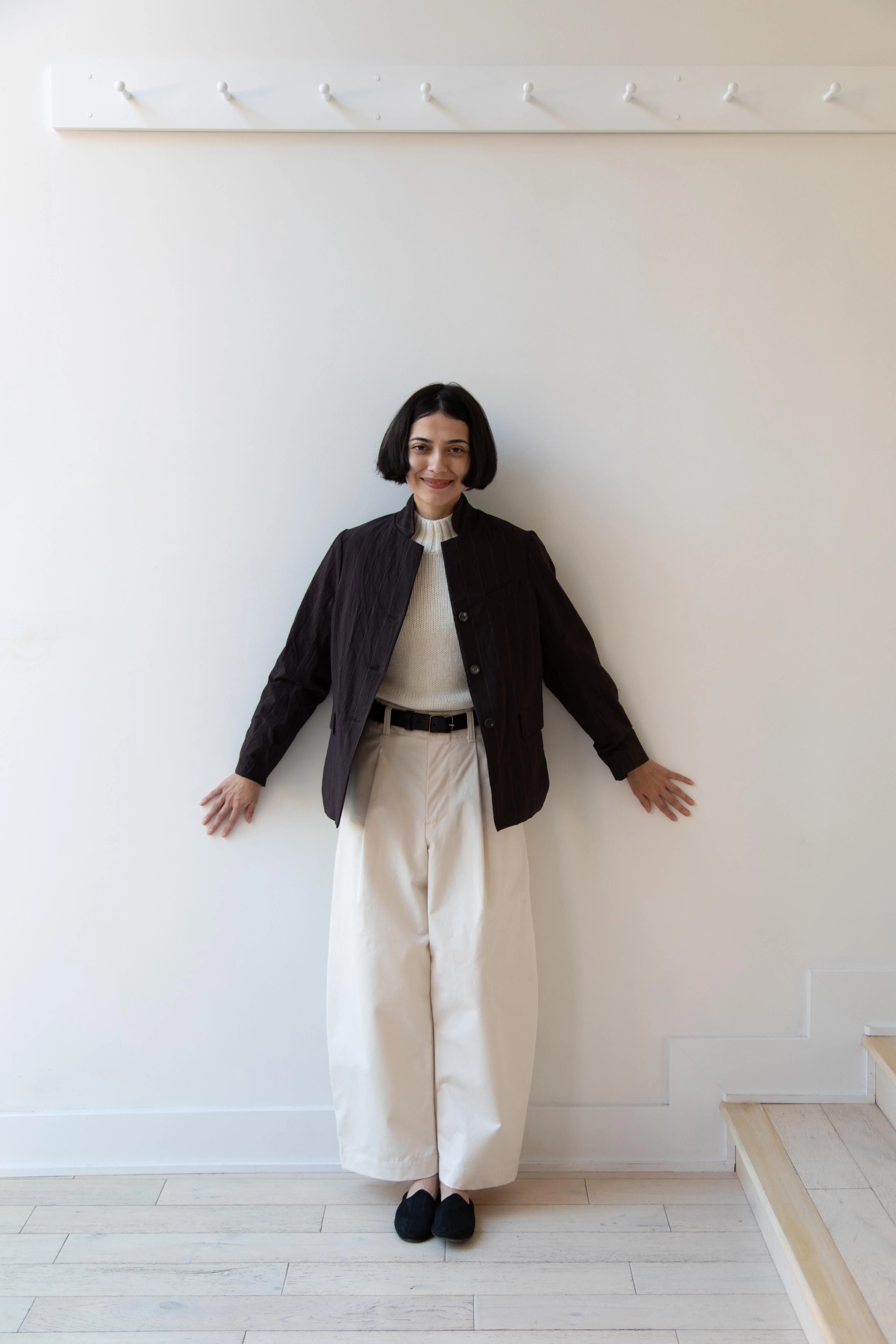 Bergfabel | Giulia Jacket in Eggplant Stripe - Image 9